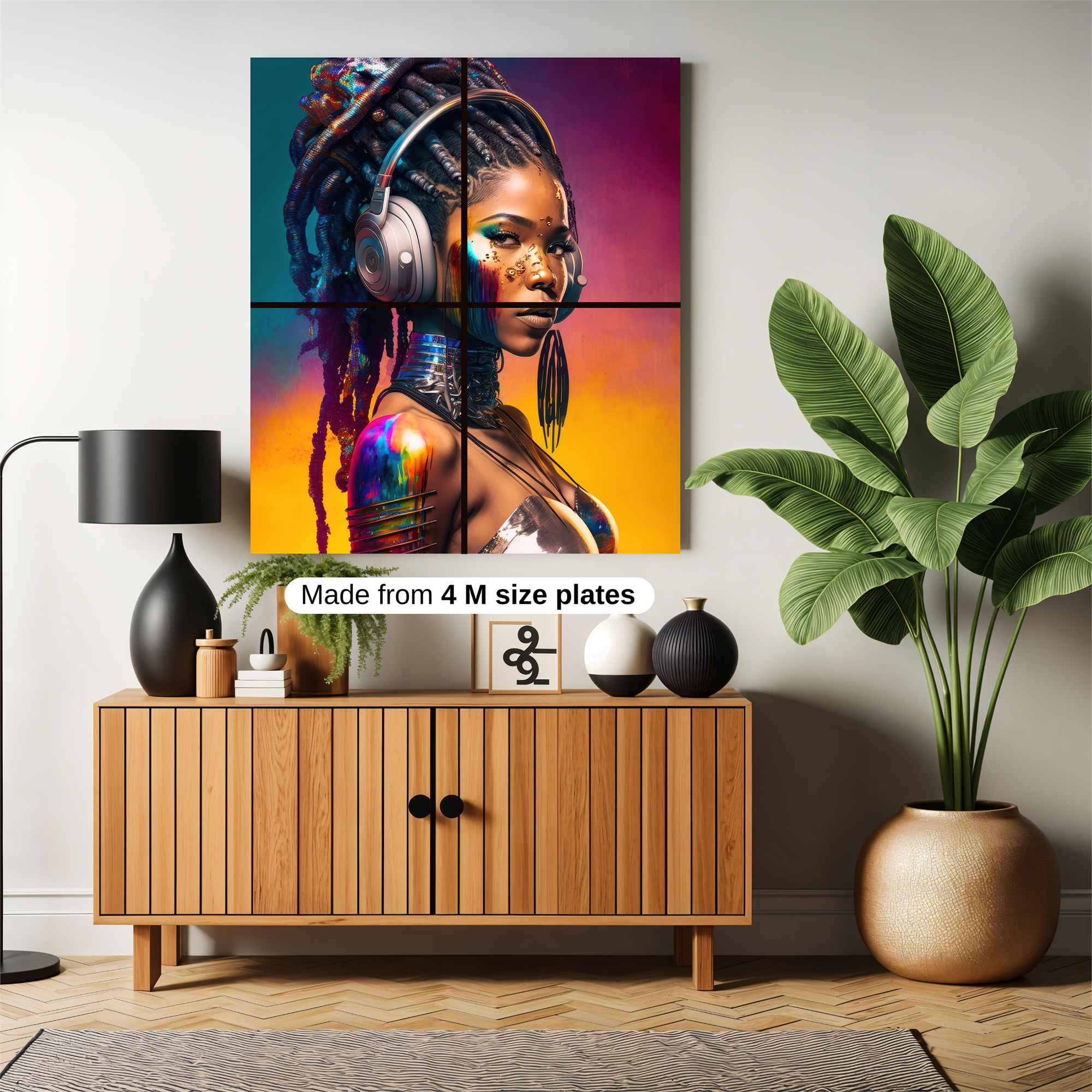 Afrofuturist Vibrance Safe Wall Magnetic / M