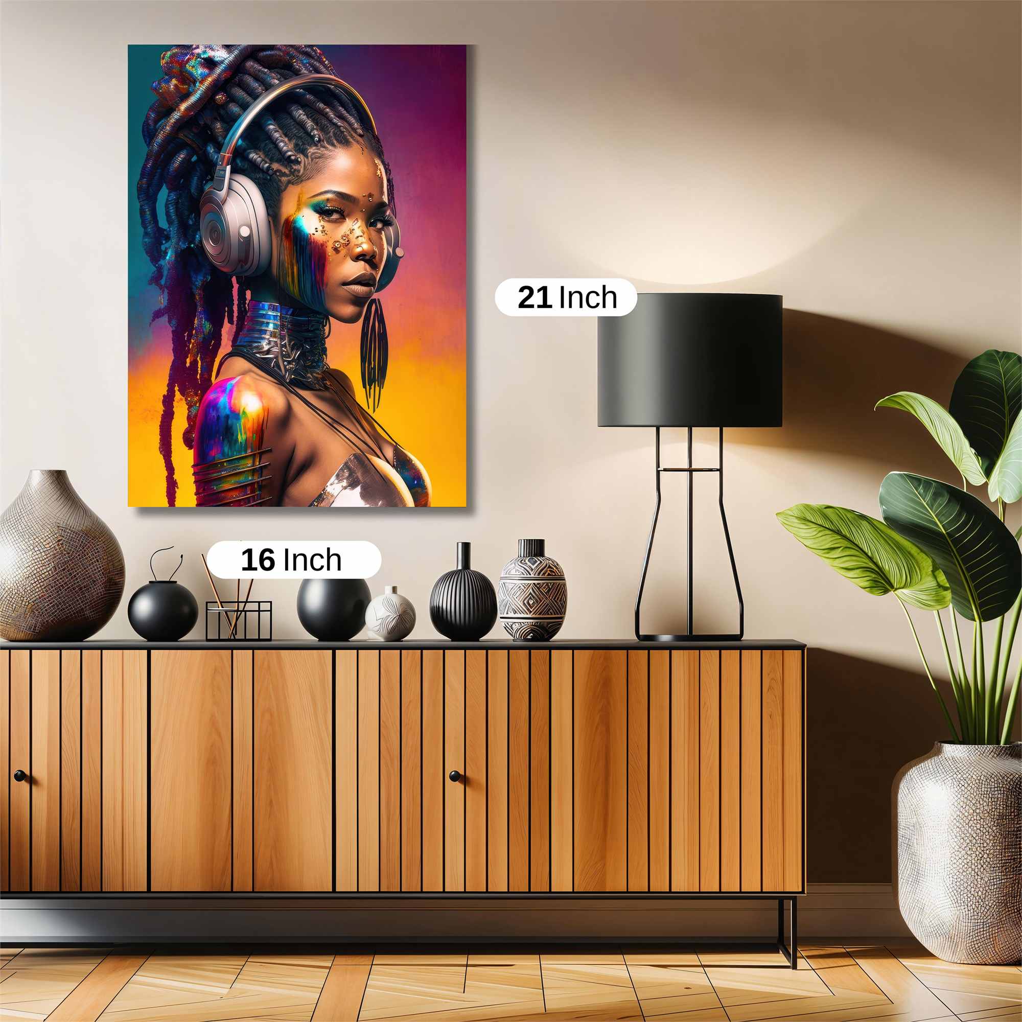 Afrofuturist Vibrance Safe Wall Magnetic / M