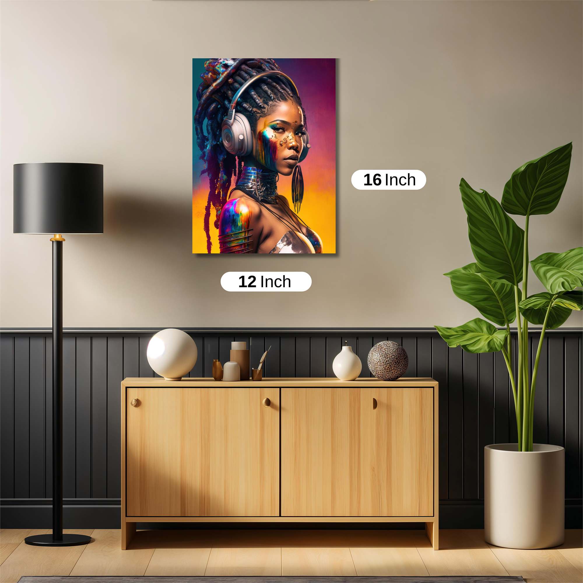 Afrofuturist Vibrance Safe Wall Magnetic / M