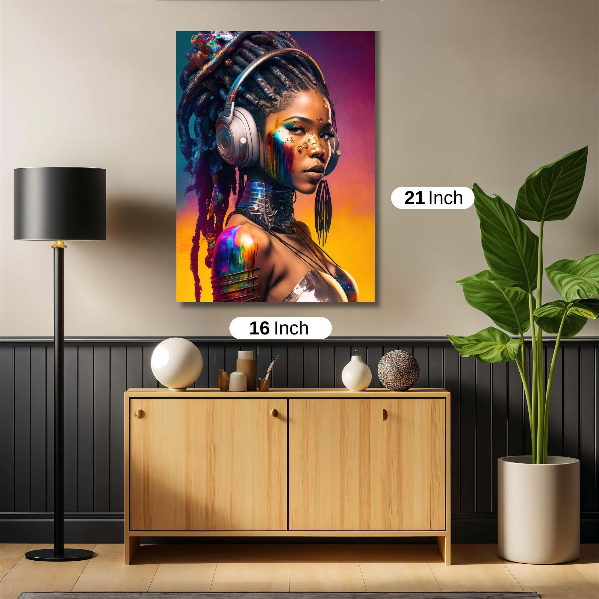 Afrofuturist Vibrance Safe Wall Magnetic / M