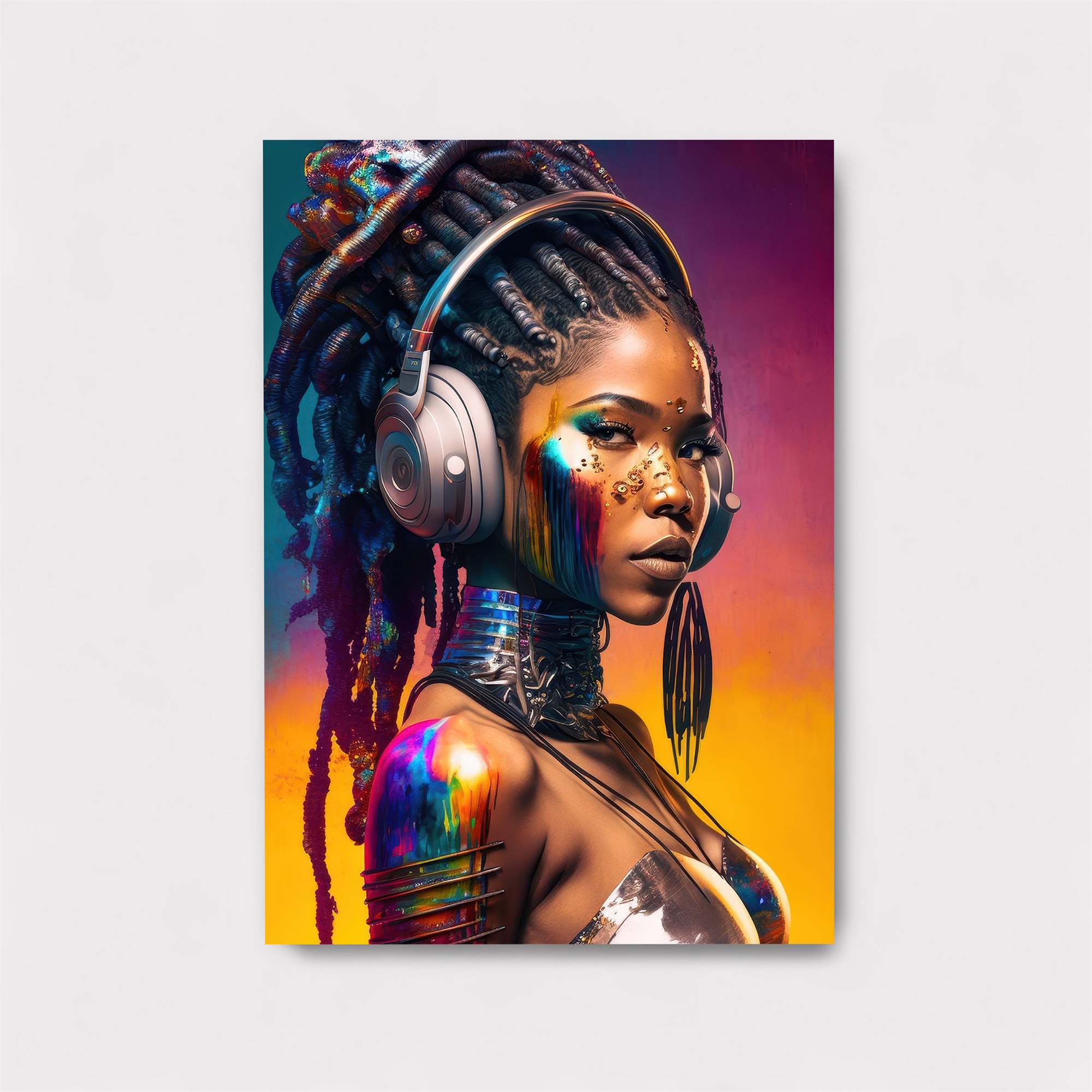 Afrofuturist Vibrance Safe Wall Magnetic / M