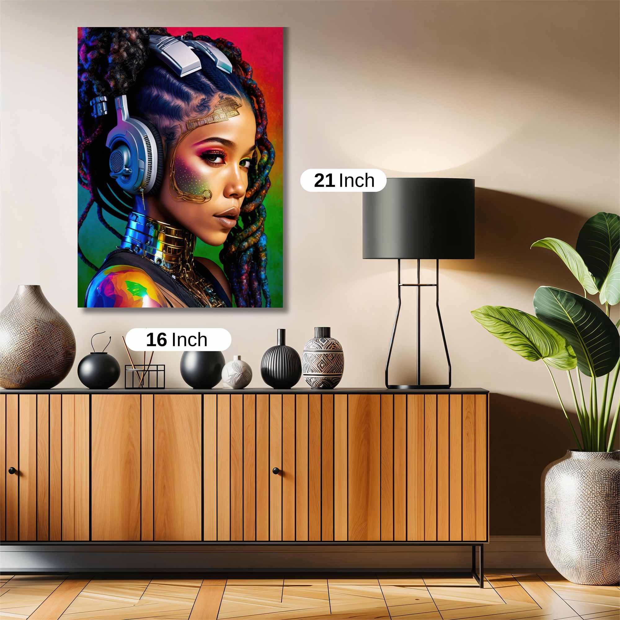 Afrofuturist Vibrance Safe Wall Magnetic / M