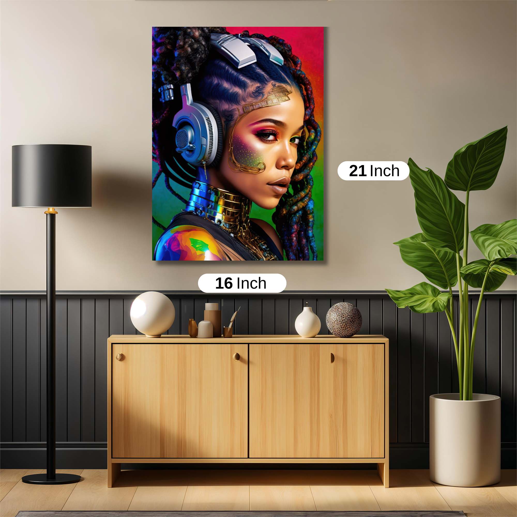 Afrofuturist Vibrance Safe Wall Magnetic / M