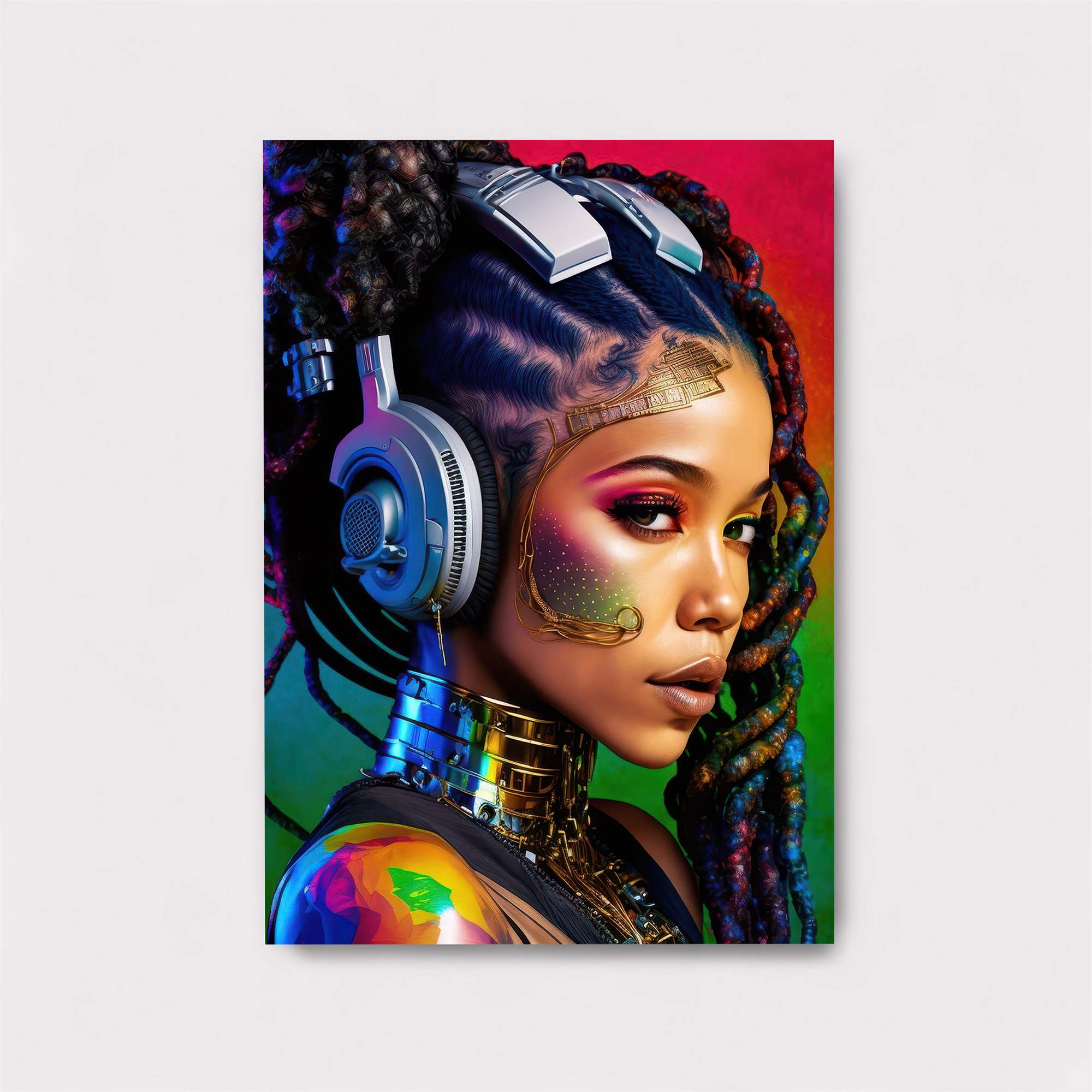 Afrofuturist Vibrance Safe Wall Magnetic / M
