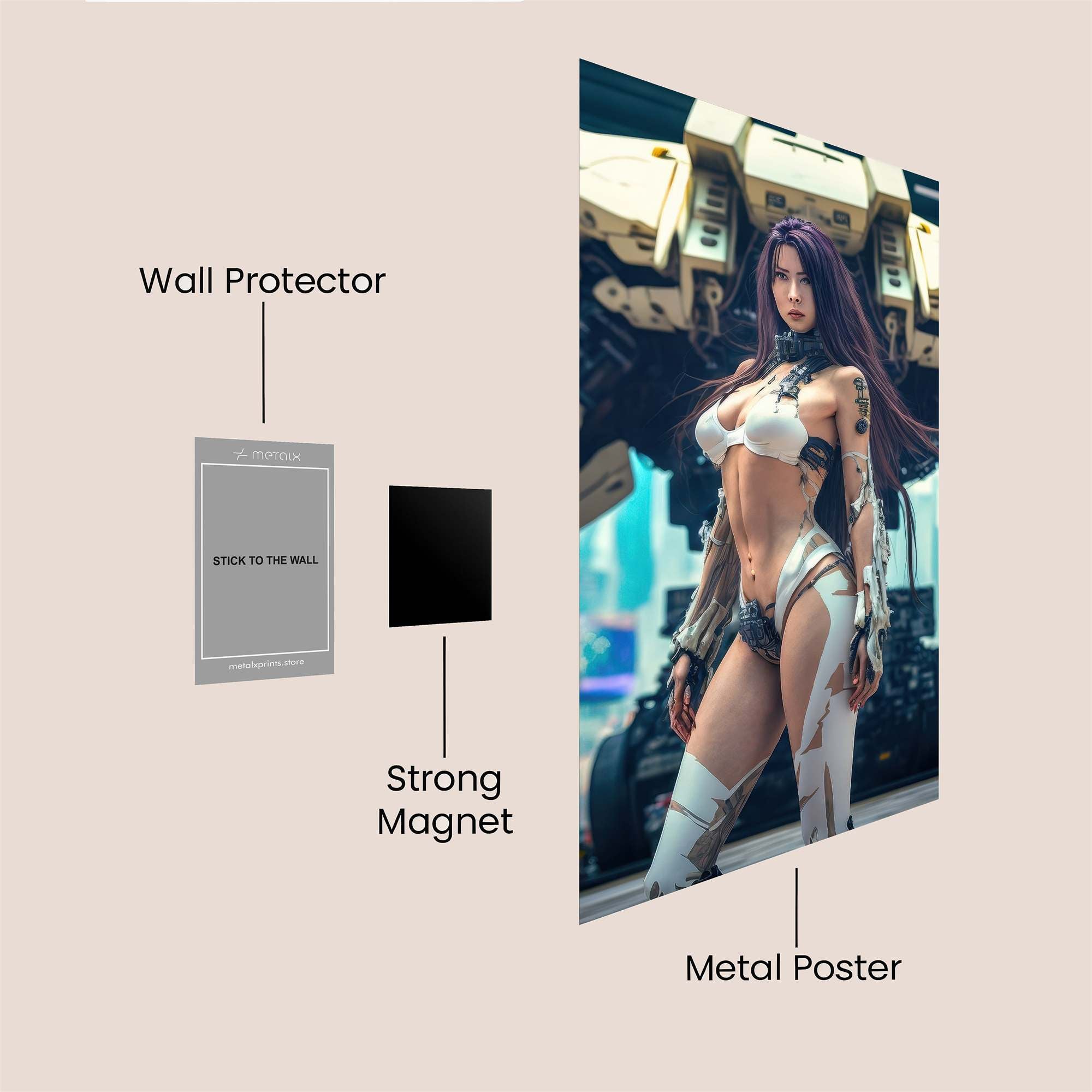 Cyber Seductress Safe Wall Magnetic / M