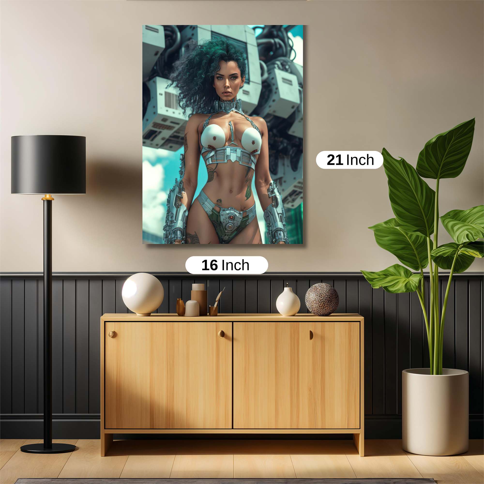 Cyber Seductress Safe Wall Magnetic / M