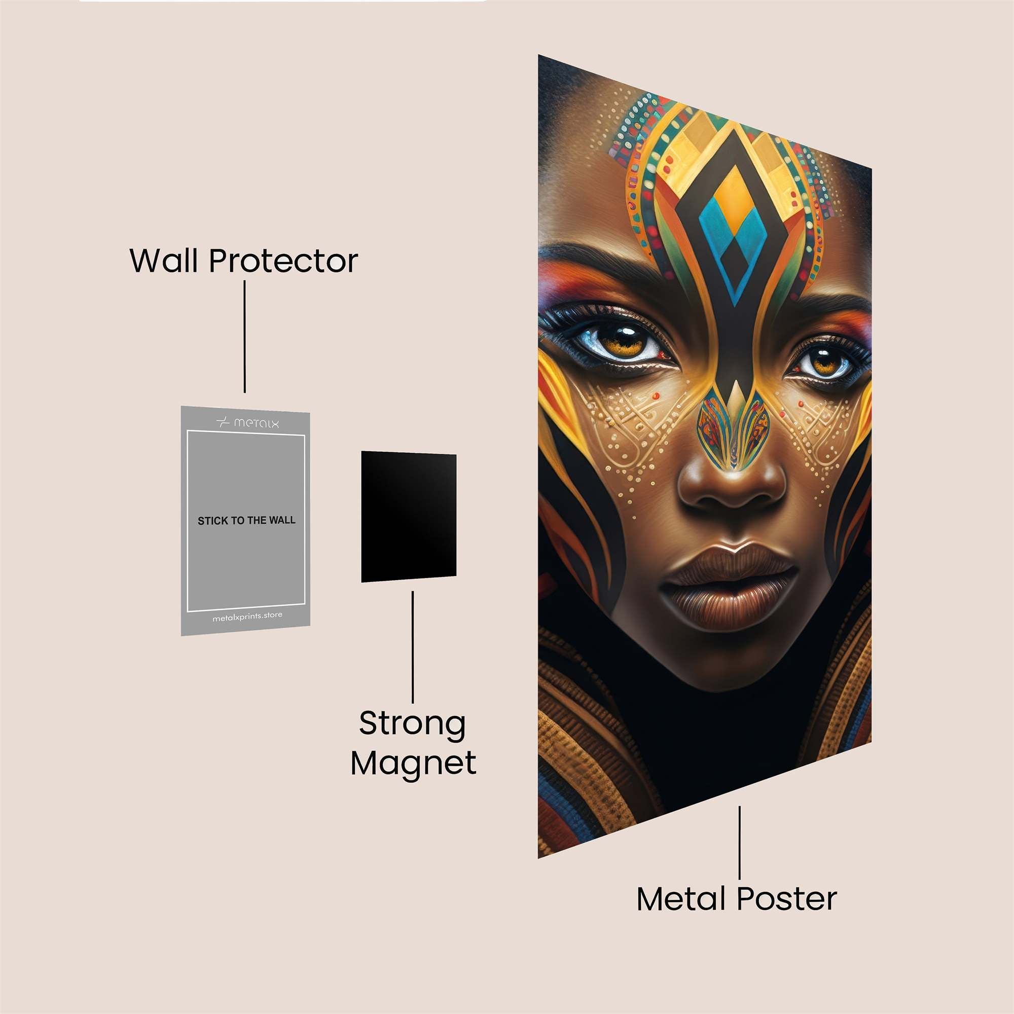 Afro Vibrance Safe Wall Magnetic / M