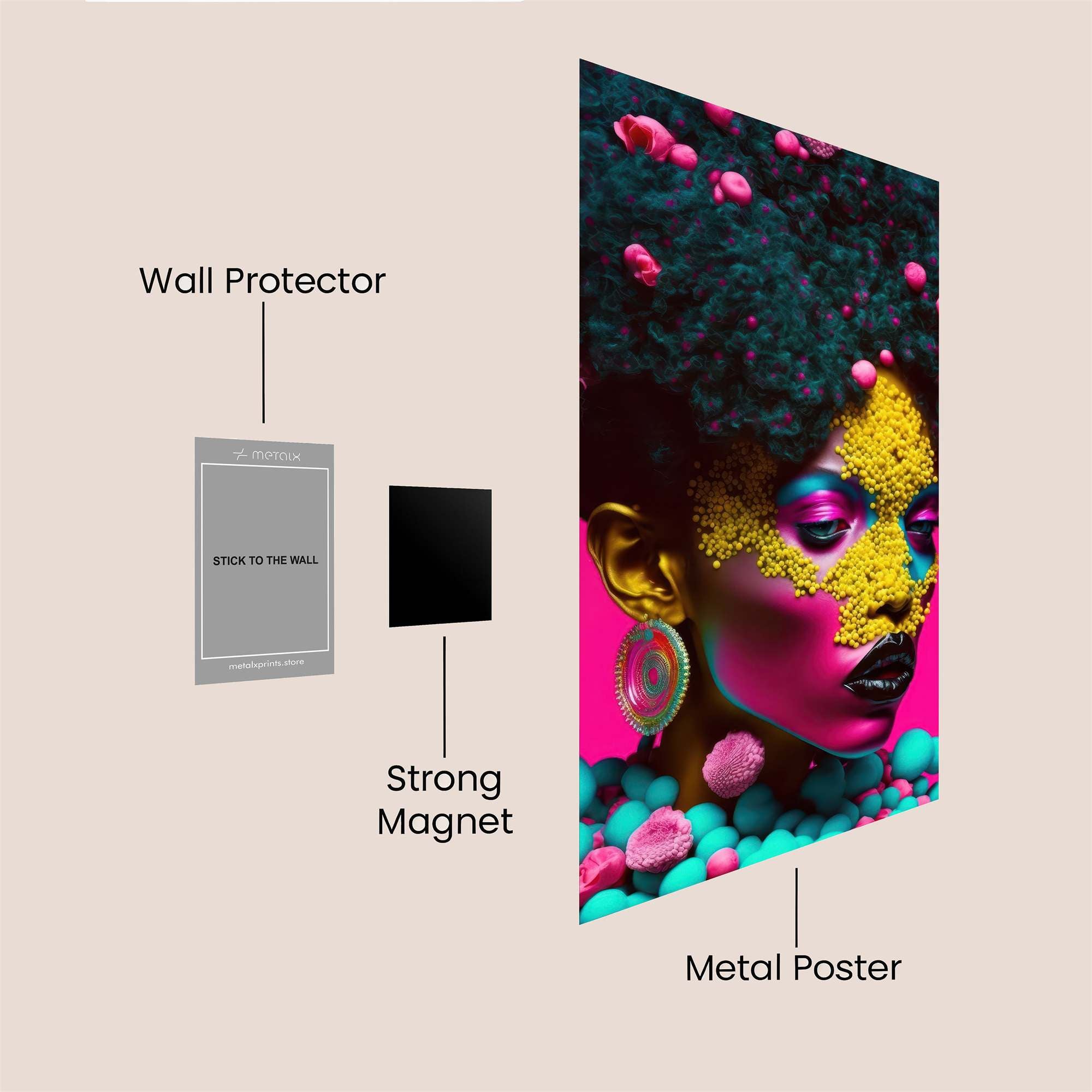 Afro Vibrance Safe Wall Magnetic / M