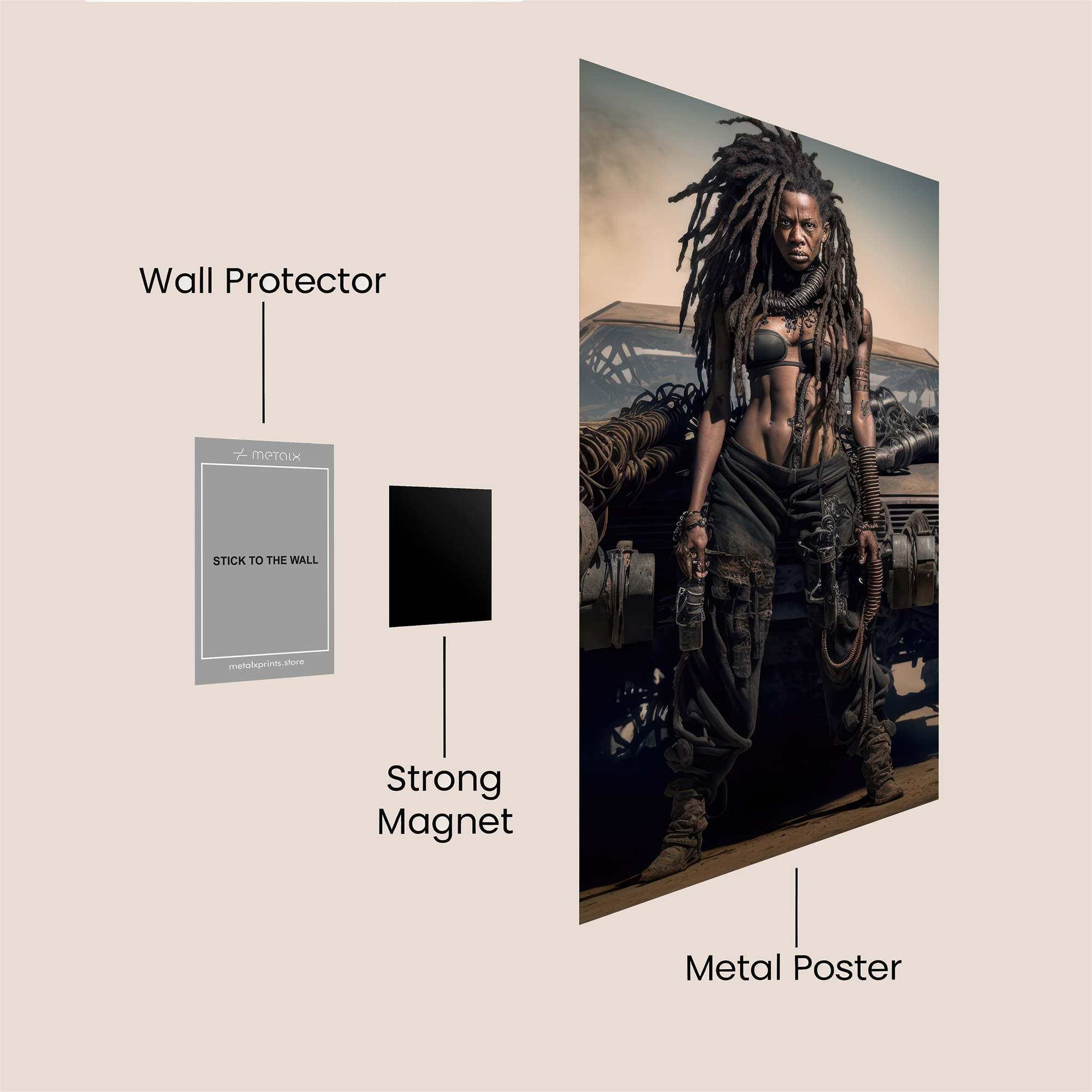 Wasteland Warrior Safe Wall Magnetic / M