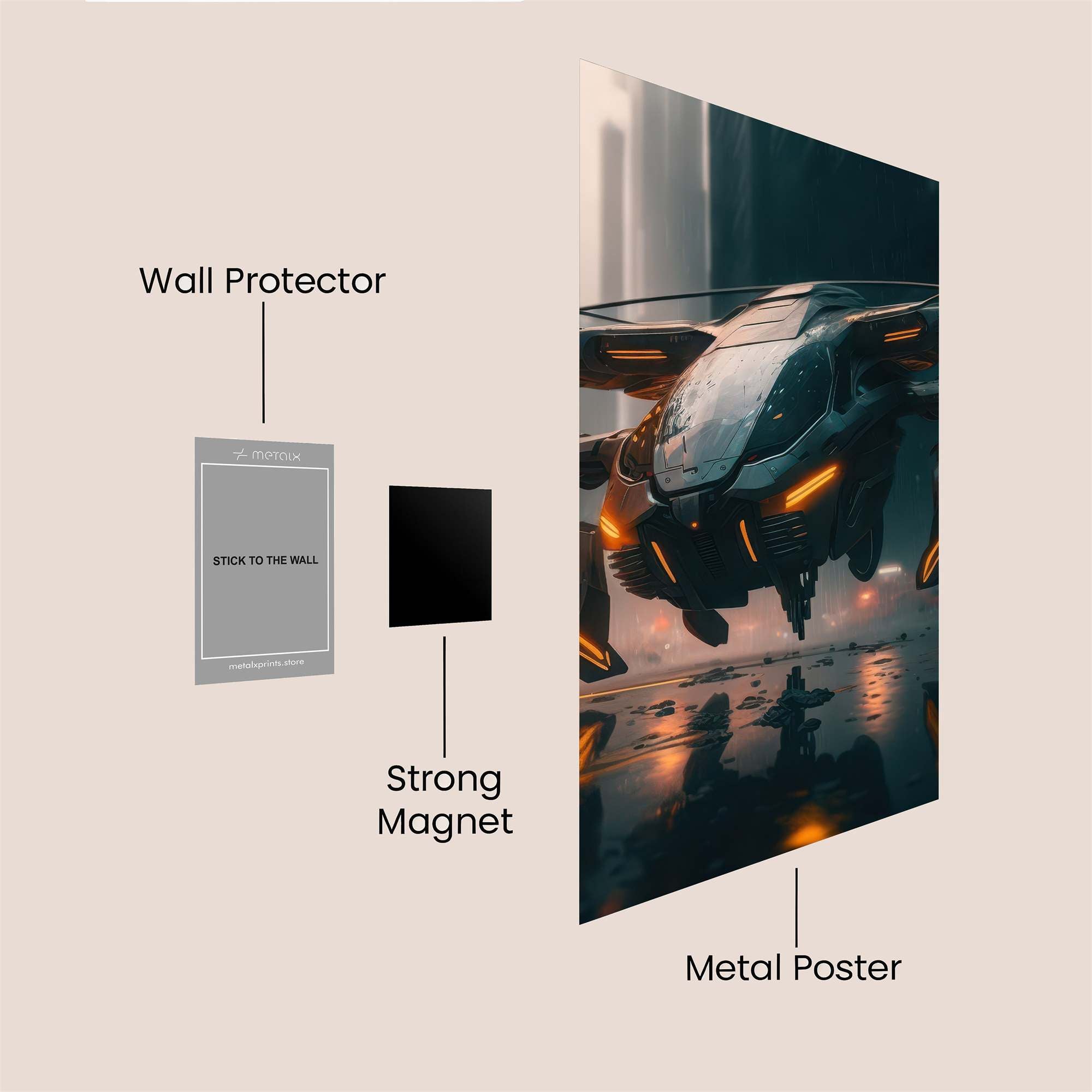 Drone Eerie Safe Wall Magnetic / M
