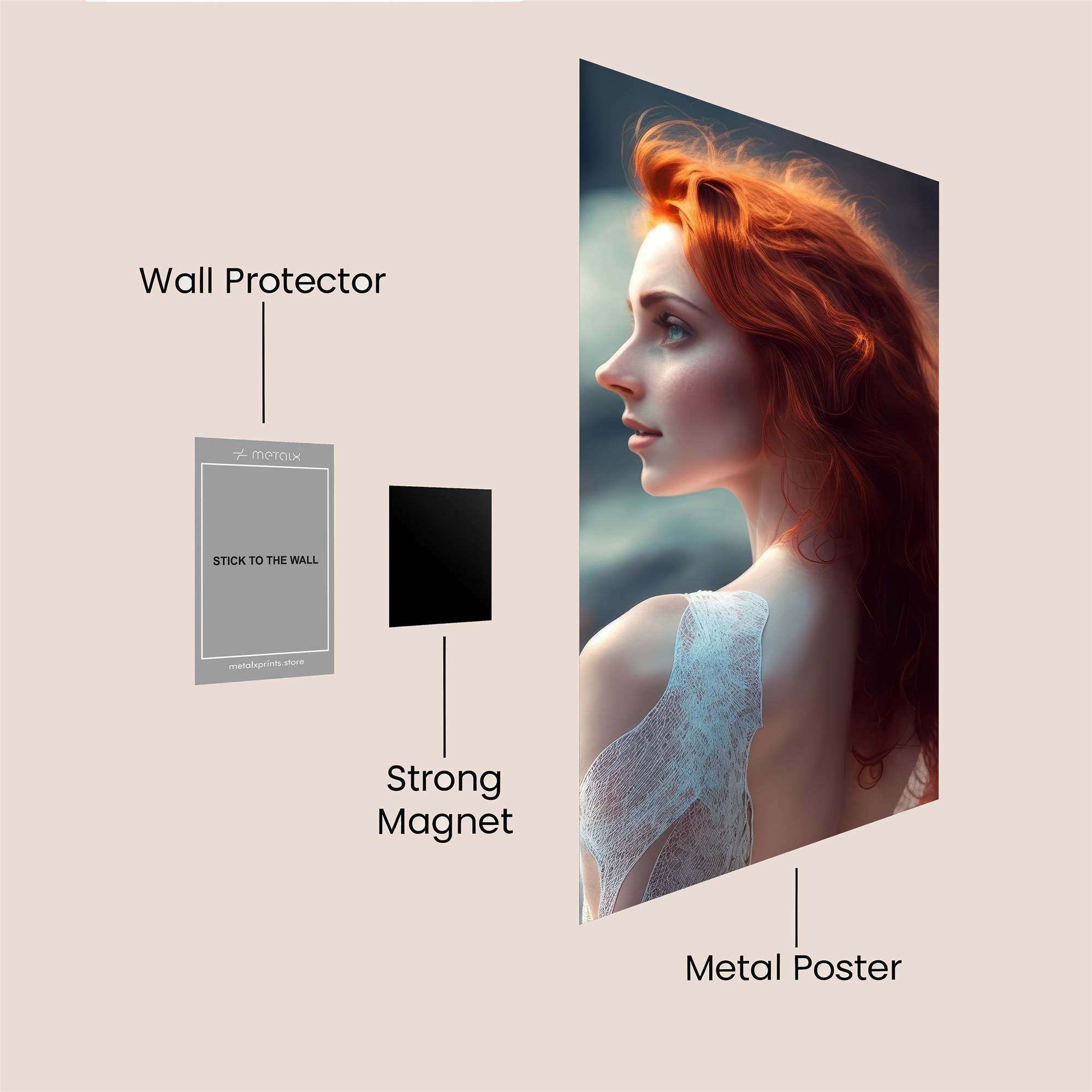 Mermaid Serenity Safe Wall Magnetic / M