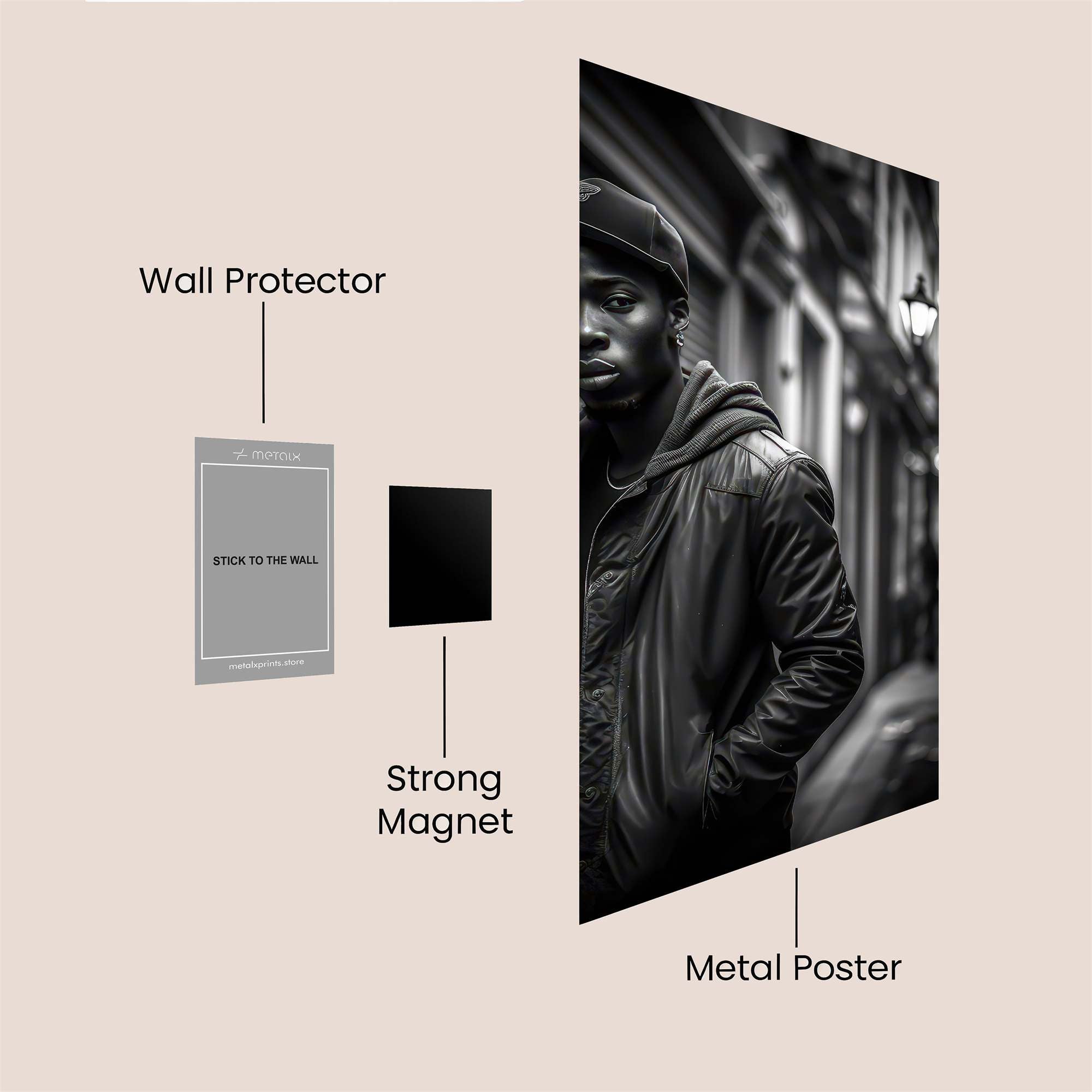 Urban Solitude Safe Wall Magnetic / M