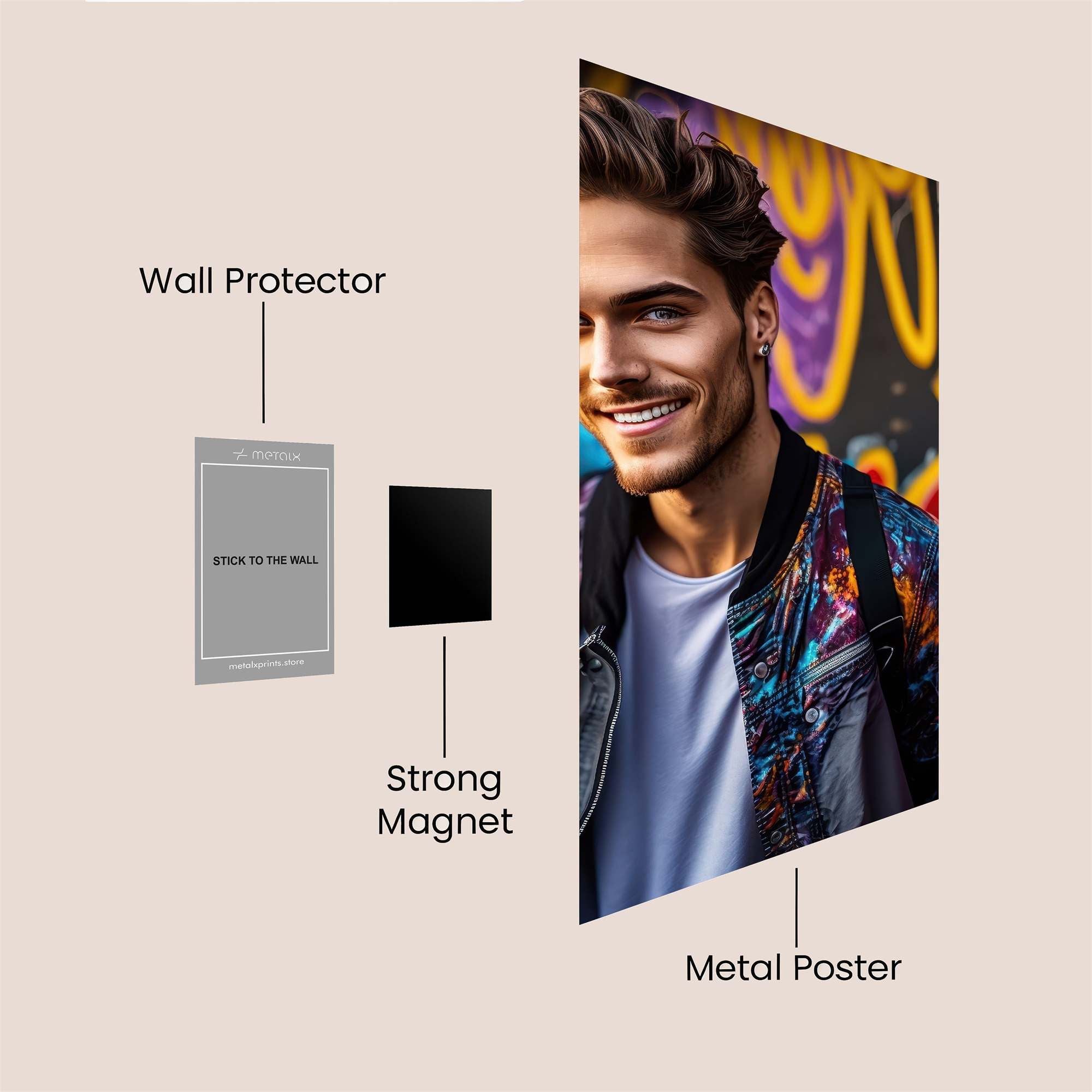 Noah Vibrant Safe Wall Magnetic / M