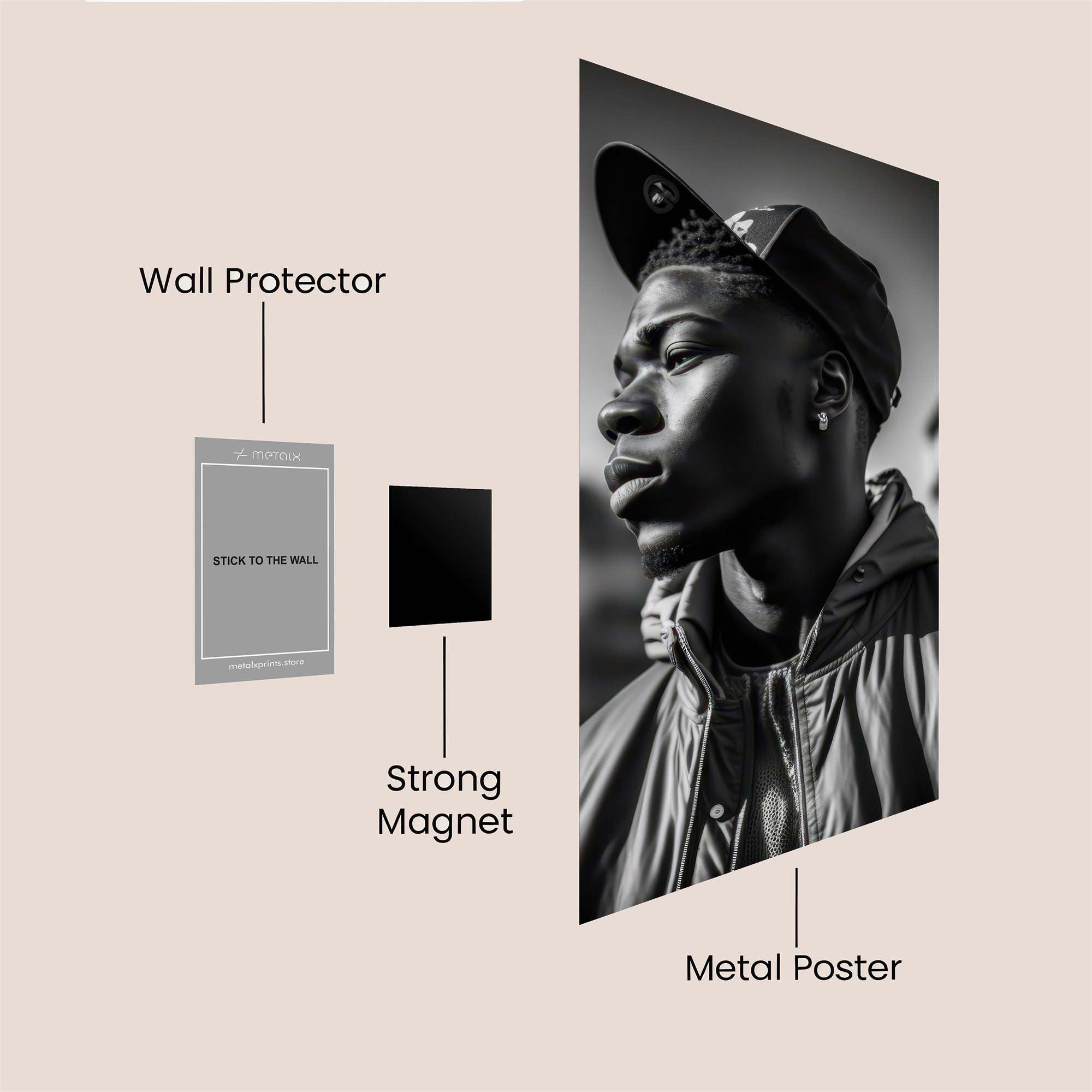 Urban Contemplation Safe Wall Magnetic / M