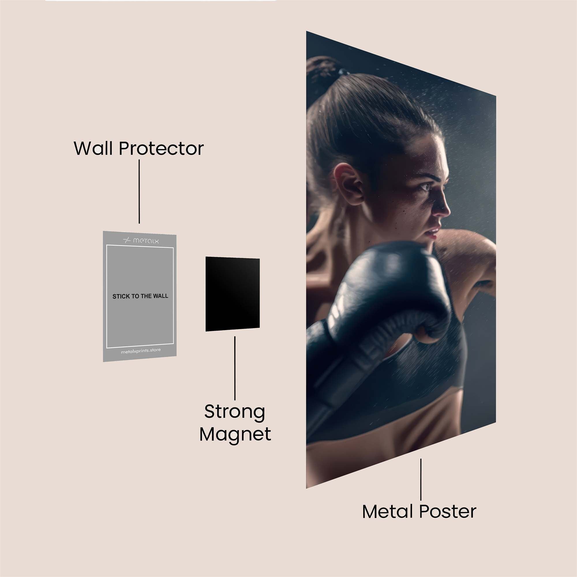 Boxer Focused Safe Wall Magnetic / M