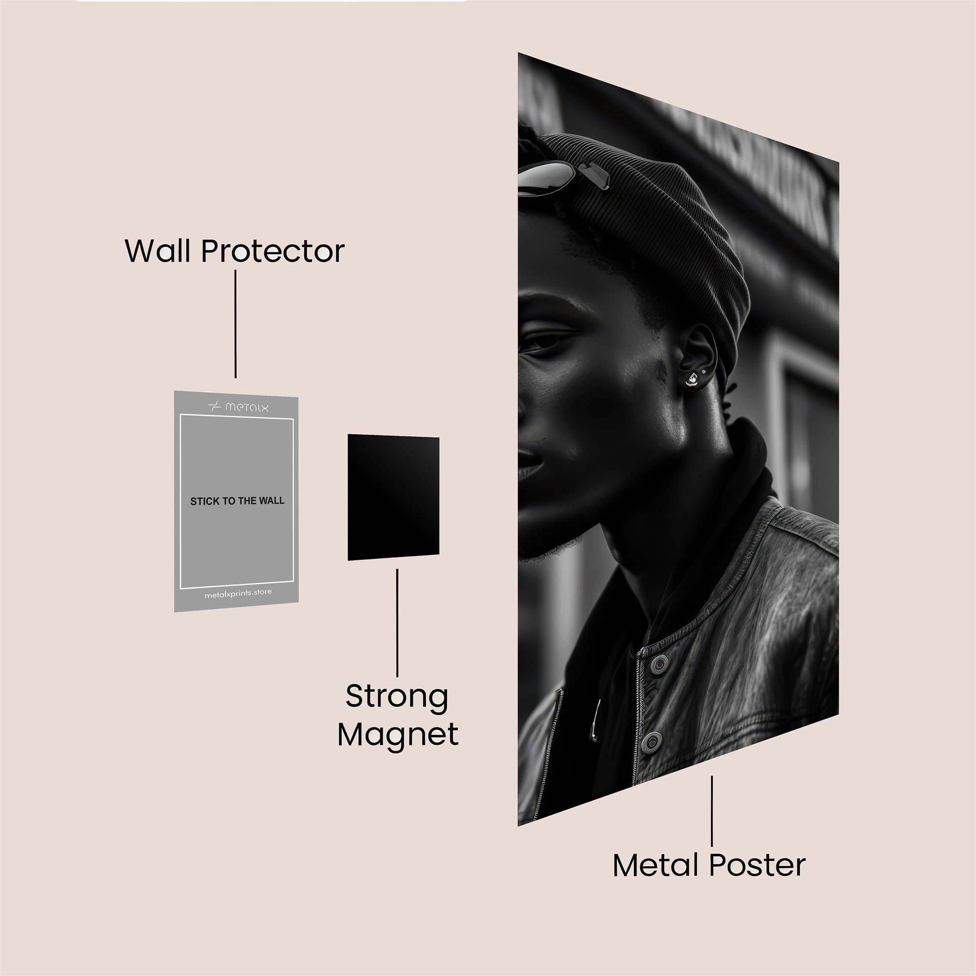 Urban Contemplation Safe Wall Magnetic / M