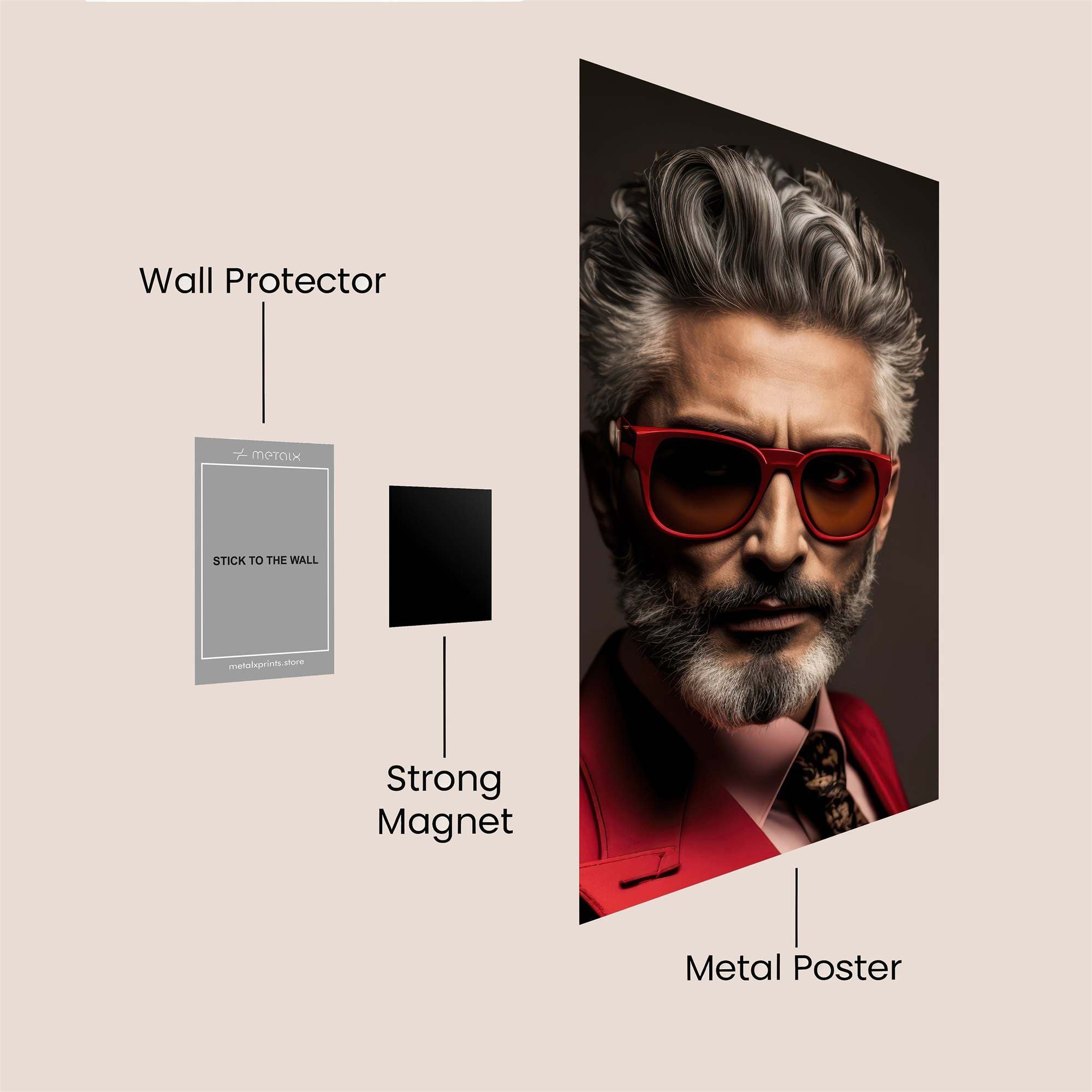 Silver Swagger Safe Wall Magnetic / M