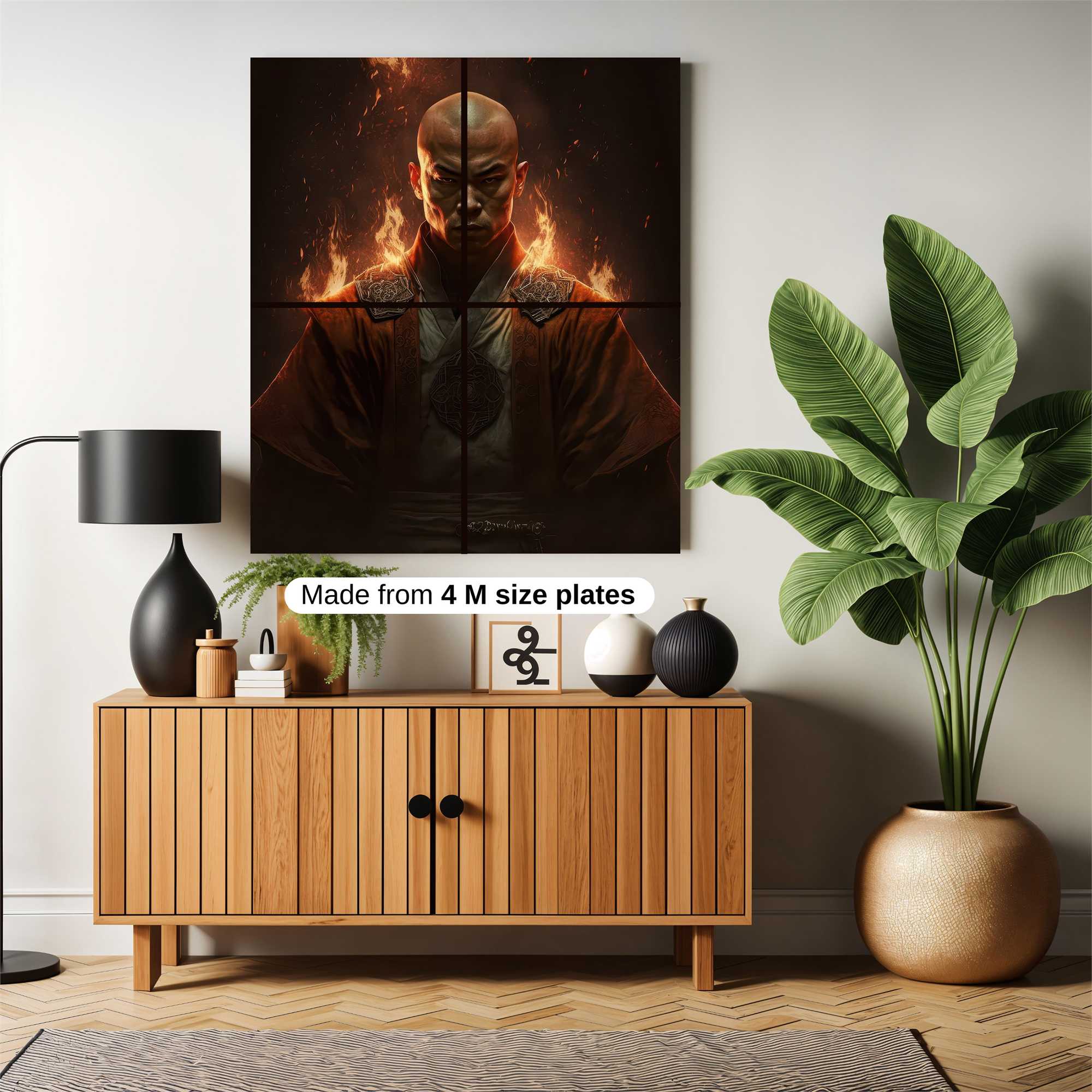 Monk Ablaze Safe Wall Magnetic / M