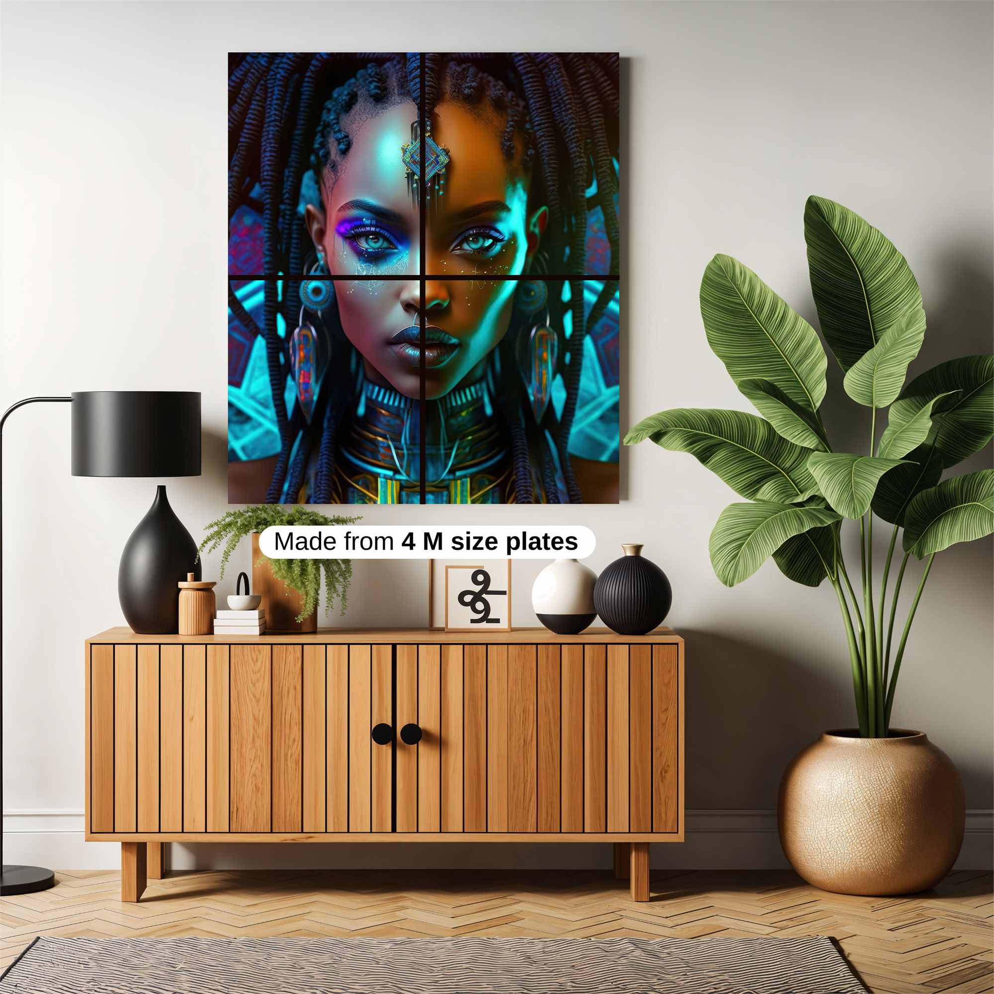 Afrofuturist Radiance Safe Wall Magnetic / M