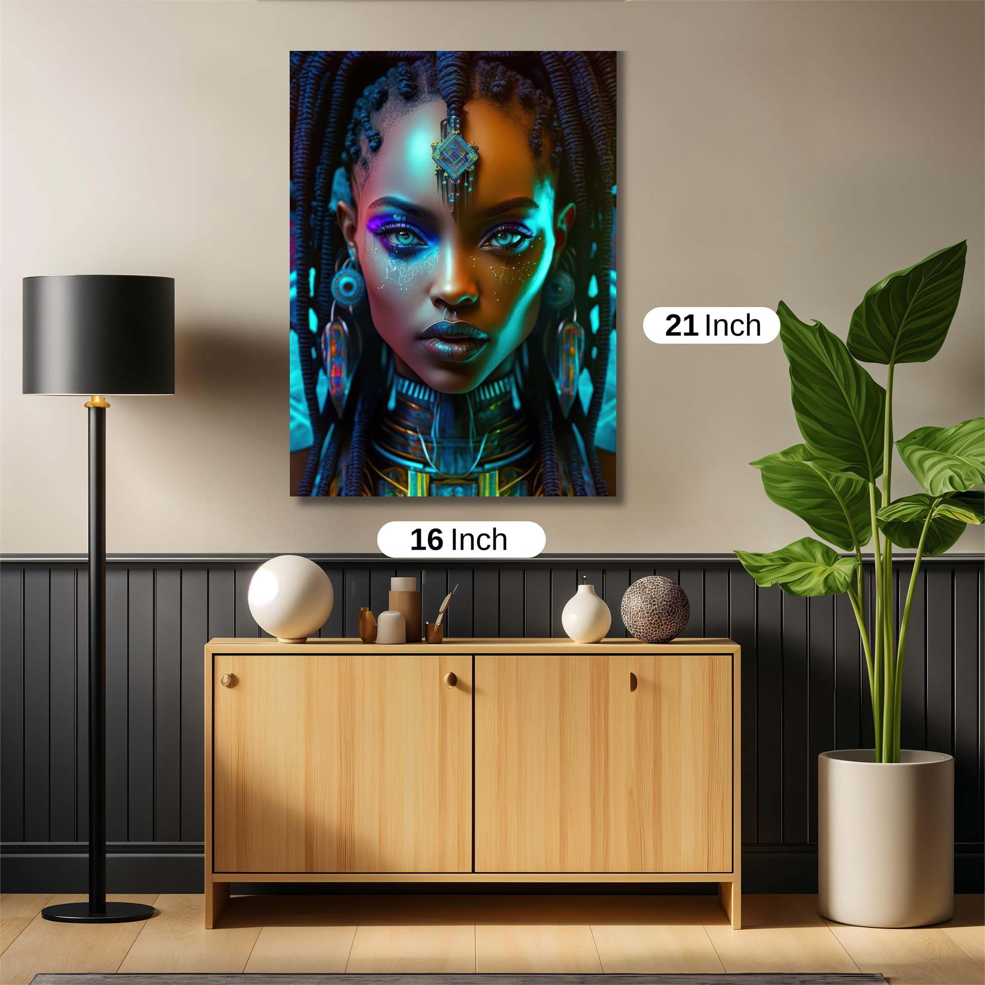 Afrofuturist Radiance Safe Wall Magnetic / M