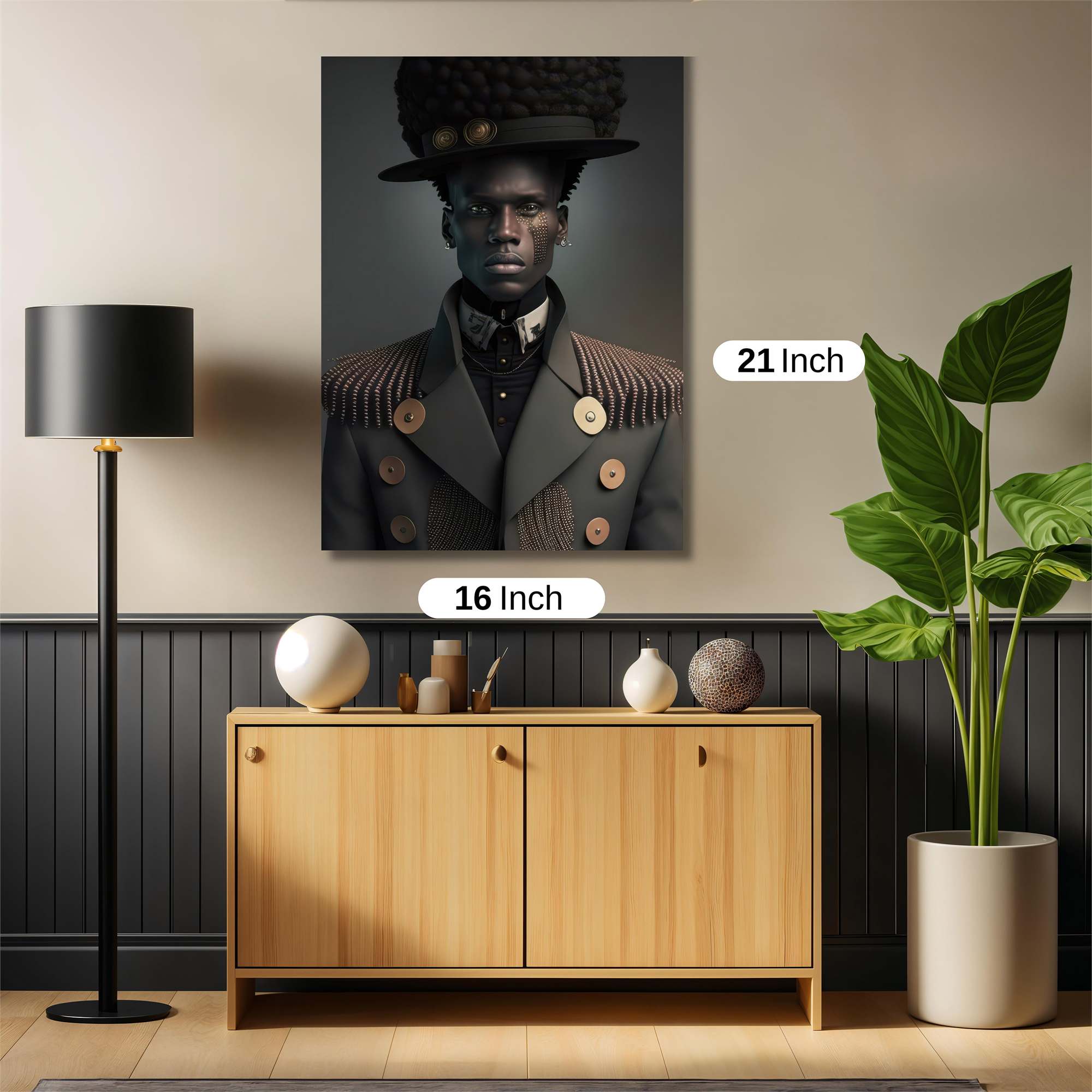 Afrofuturistic Elegance Safe Wall Magnetic / M