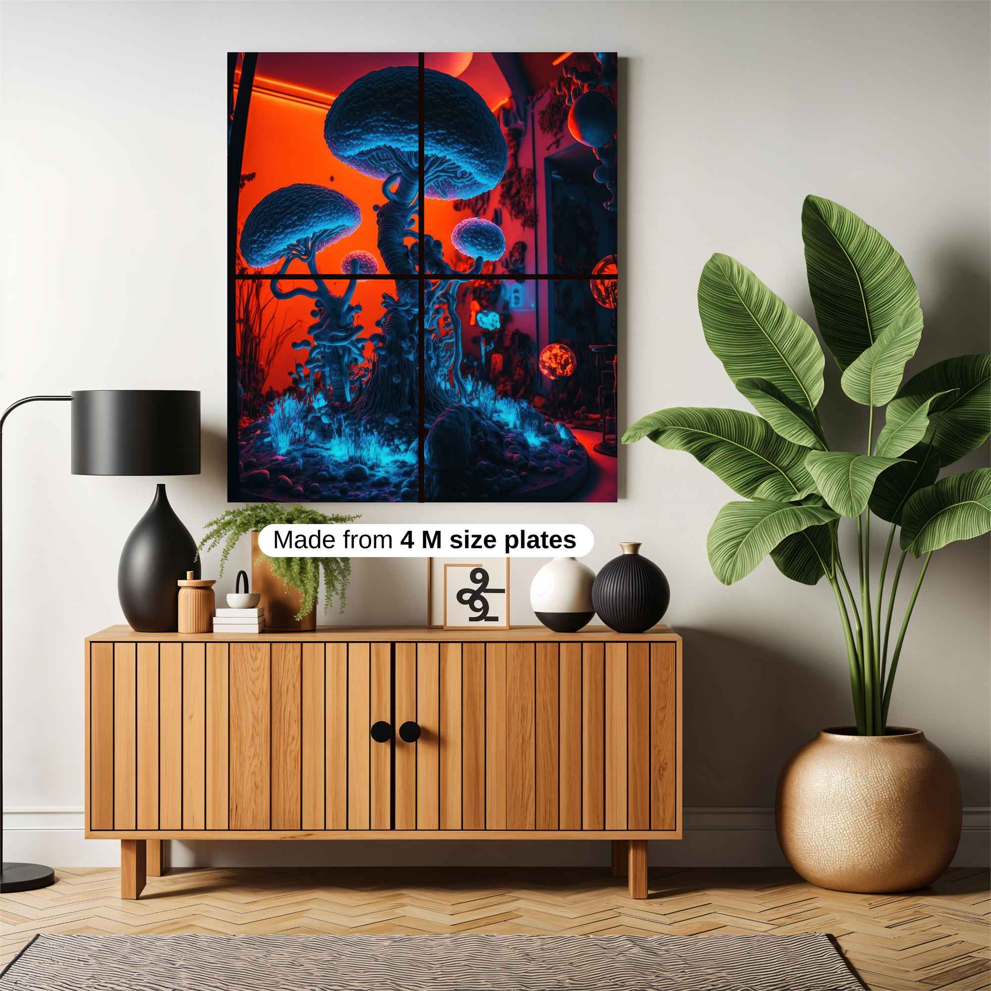 Neon Fungi Safe Wall Magnetic / M
