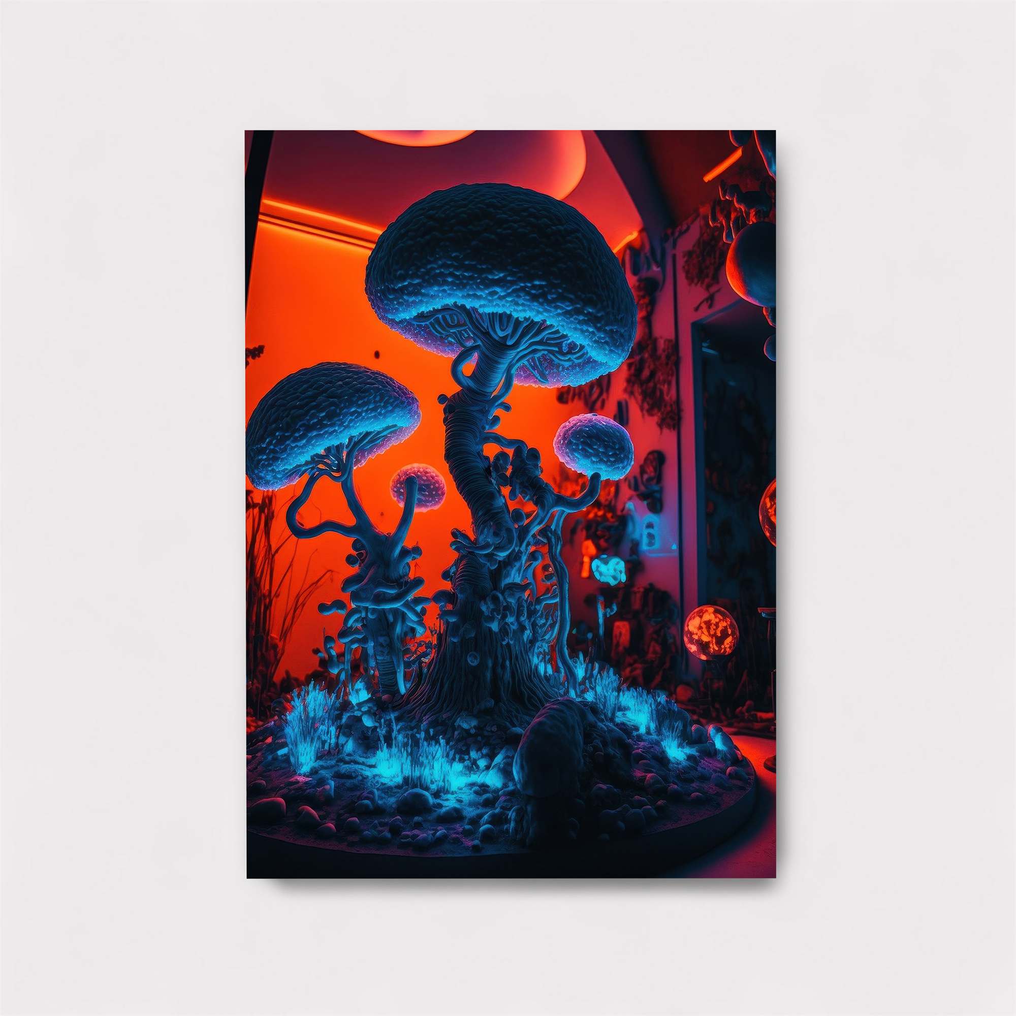 Neon Fungi Safe Wall Magnetic / M