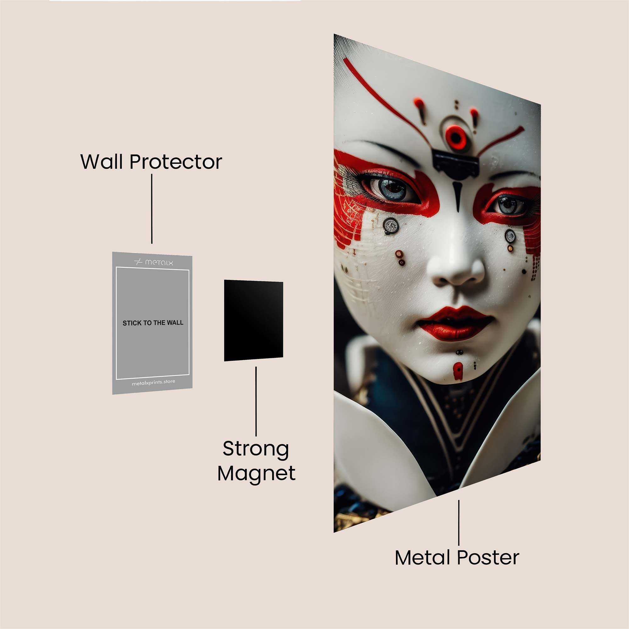 Geisha Futurist Safe Wall Magnetic / M
