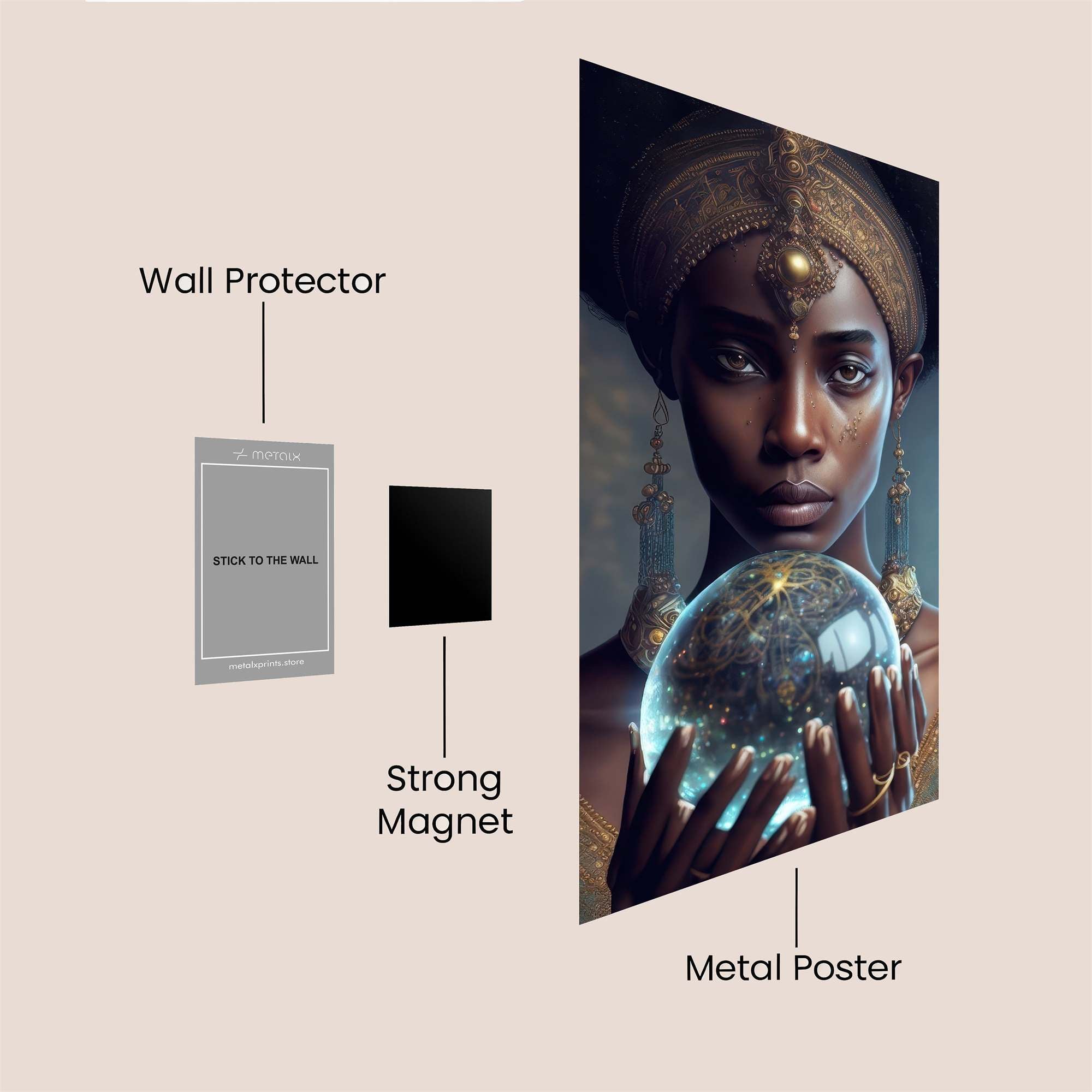 Queenly Mystic Safe Wall Magnetic / M