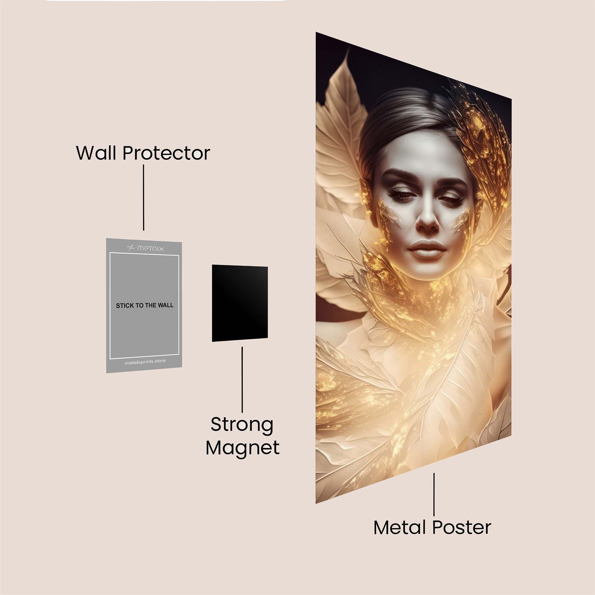 Golden Serenity Safe Wall Magnetic / M