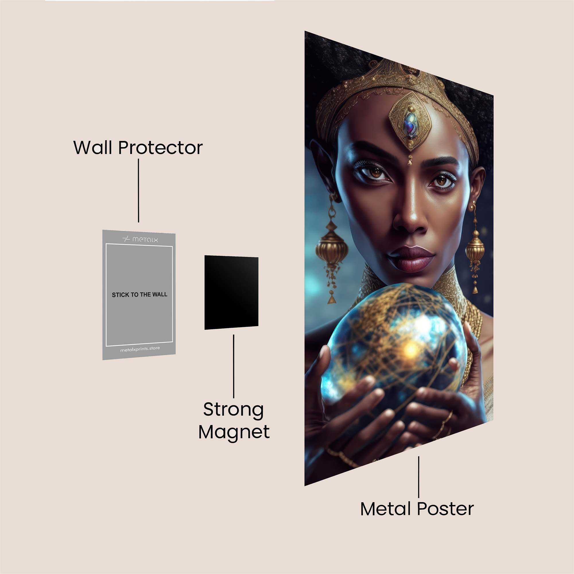 Queen Mystic Safe Wall Magnetic / M