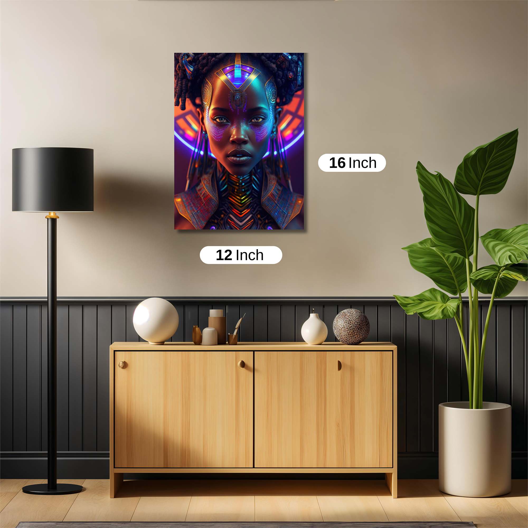 Afrofuturist Radiance Safe Wall Magnetic / M
