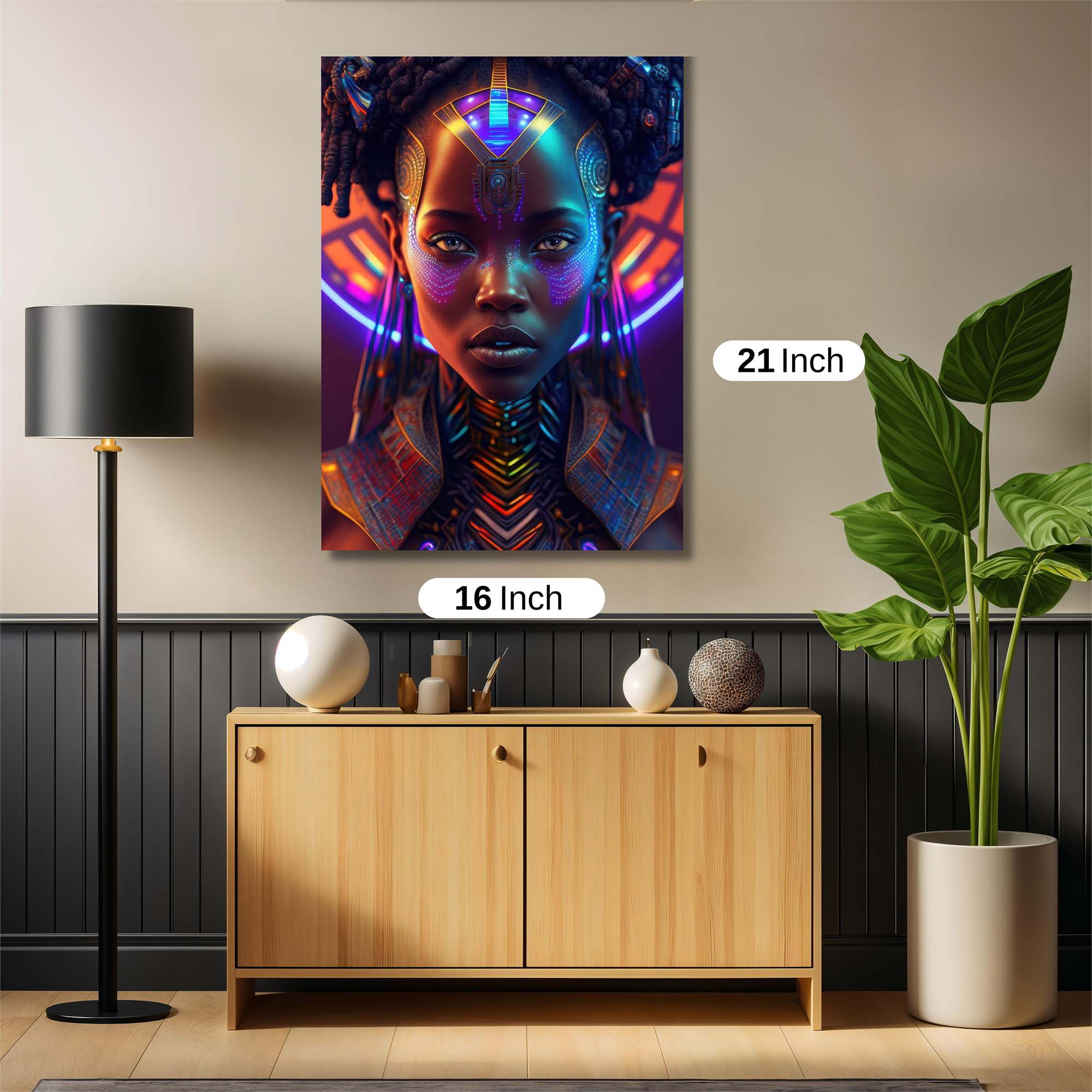 Afrofuturist Radiance Safe Wall Magnetic / M