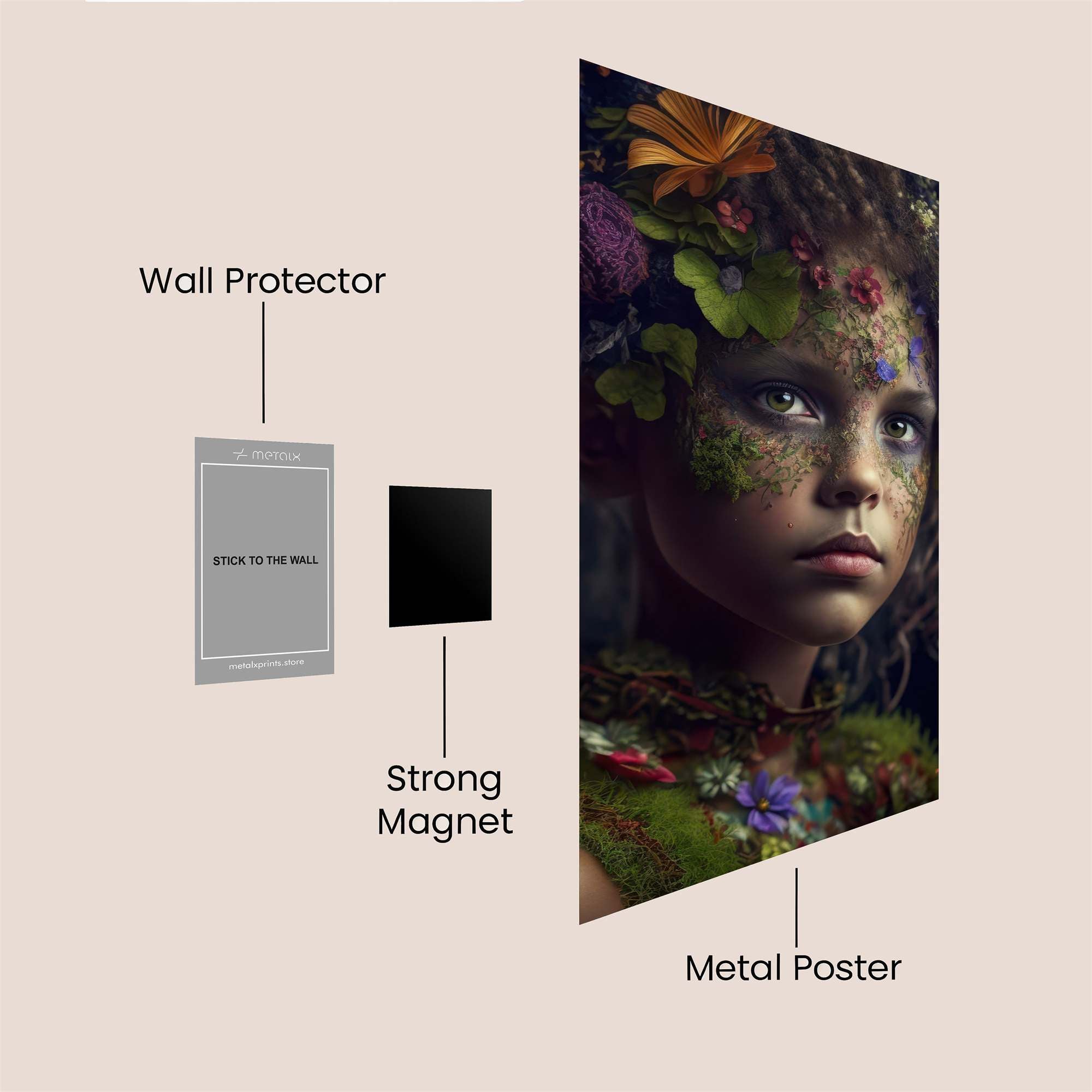 Floral Enchantress Safe Wall Magnetic / M