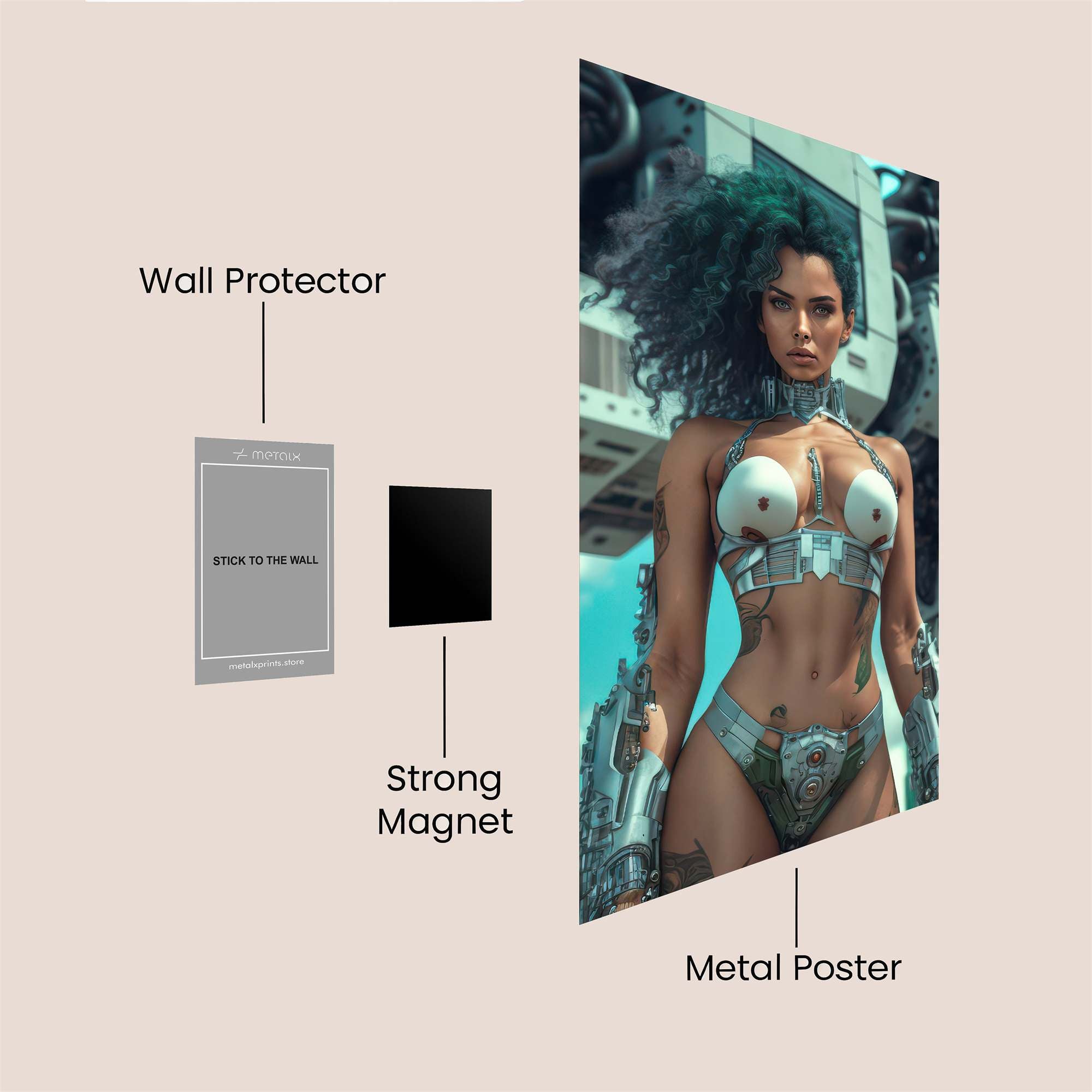 Cyber Rebel Safe Wall Magnetic / M