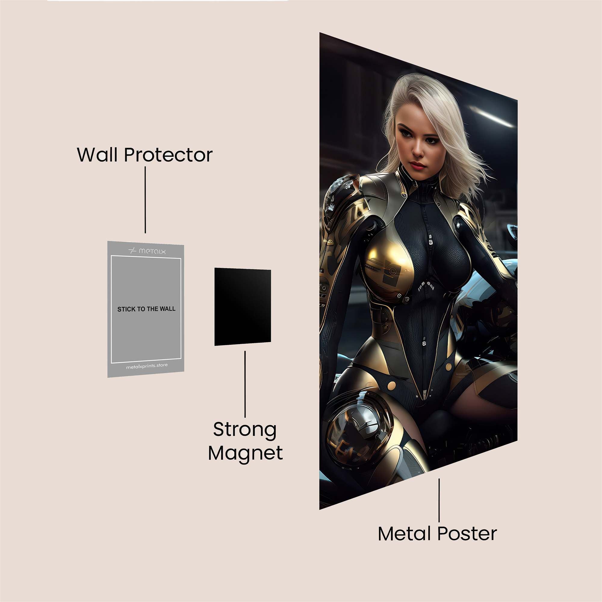 Cyber Sleek Safe Wall Magnetic / M