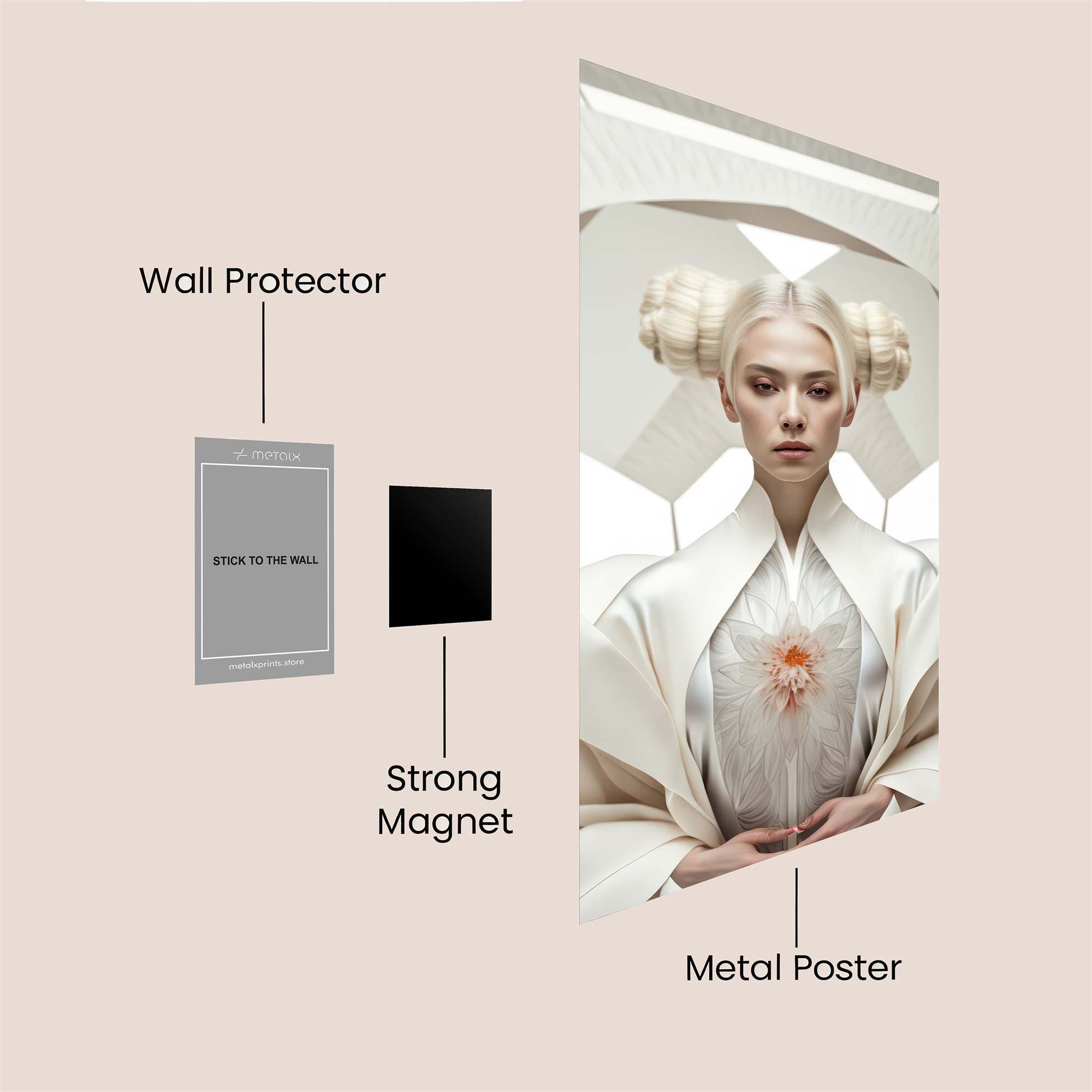 Futuristic Serenity Safe Wall Magnetic / M