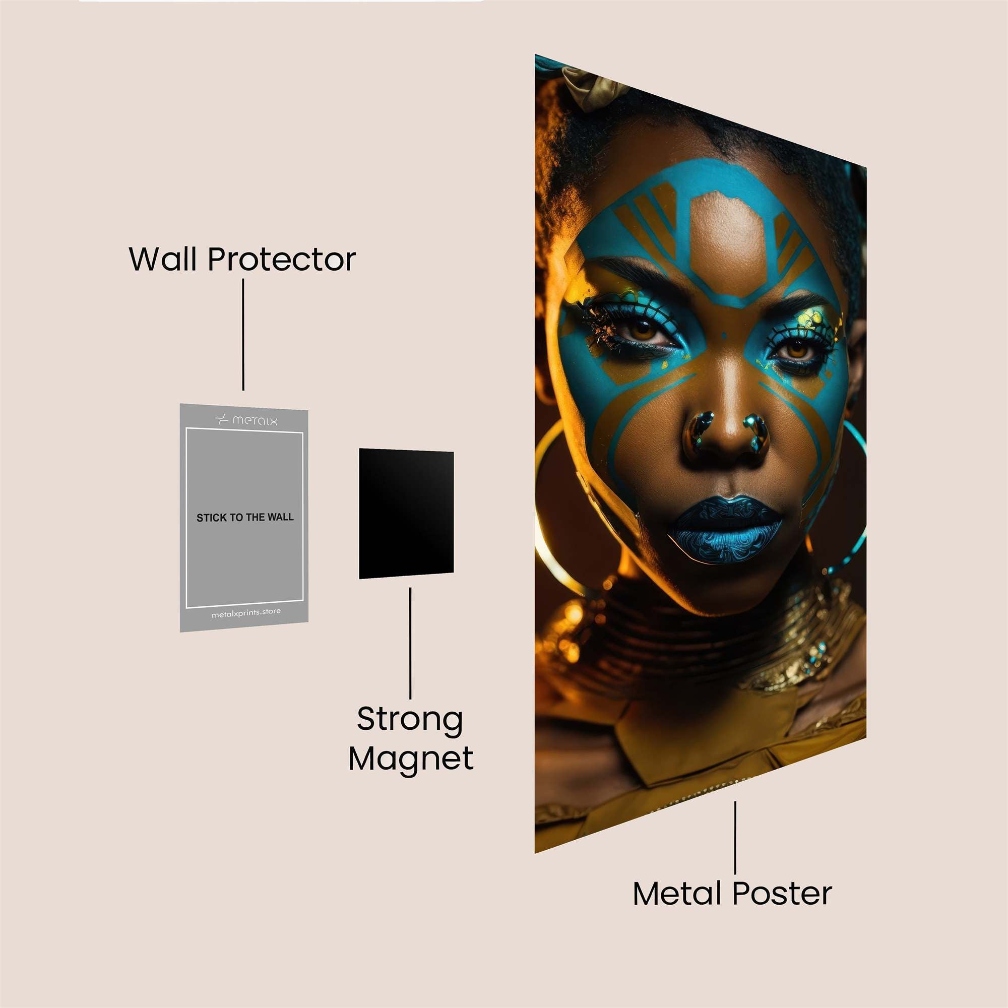 Afrofuturist Radiance Safe Wall Magnetic / M