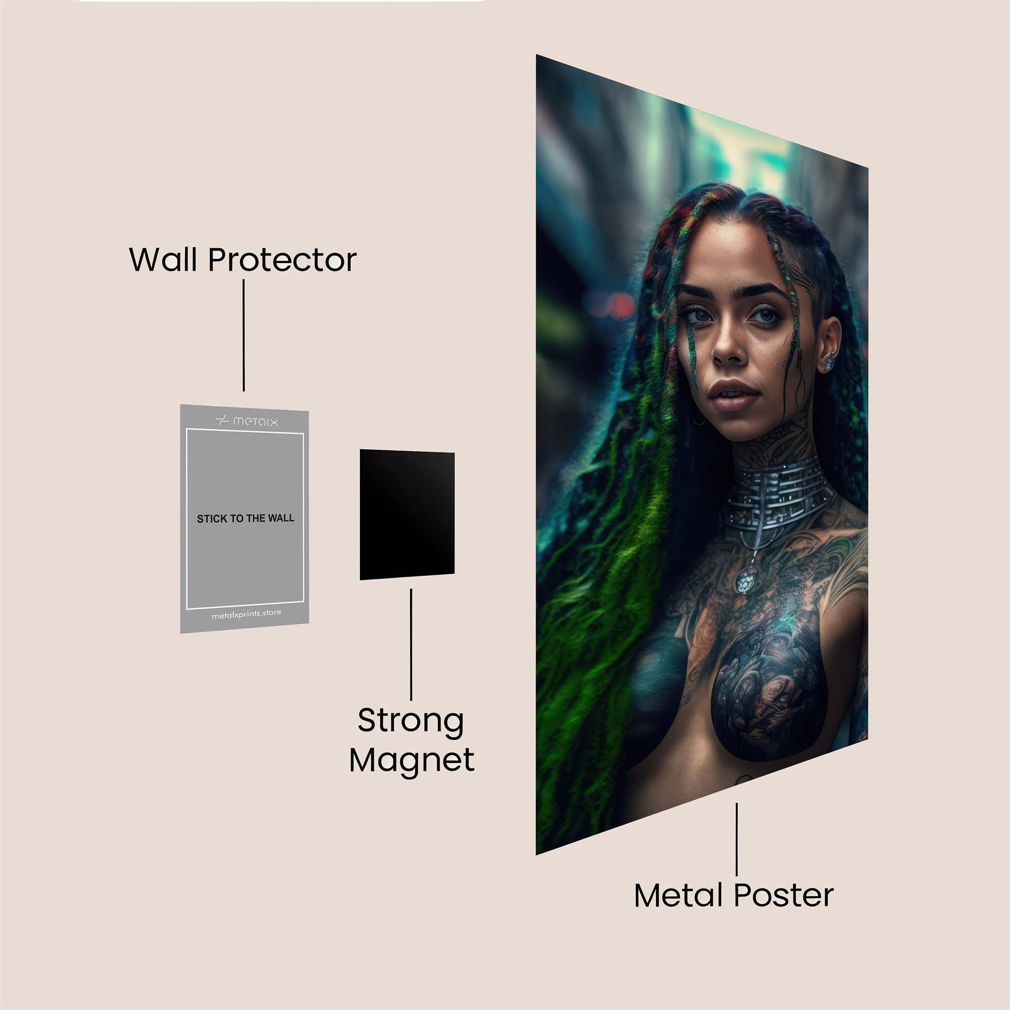 Cyberpunk Enigma Safe Wall Magnetic / M