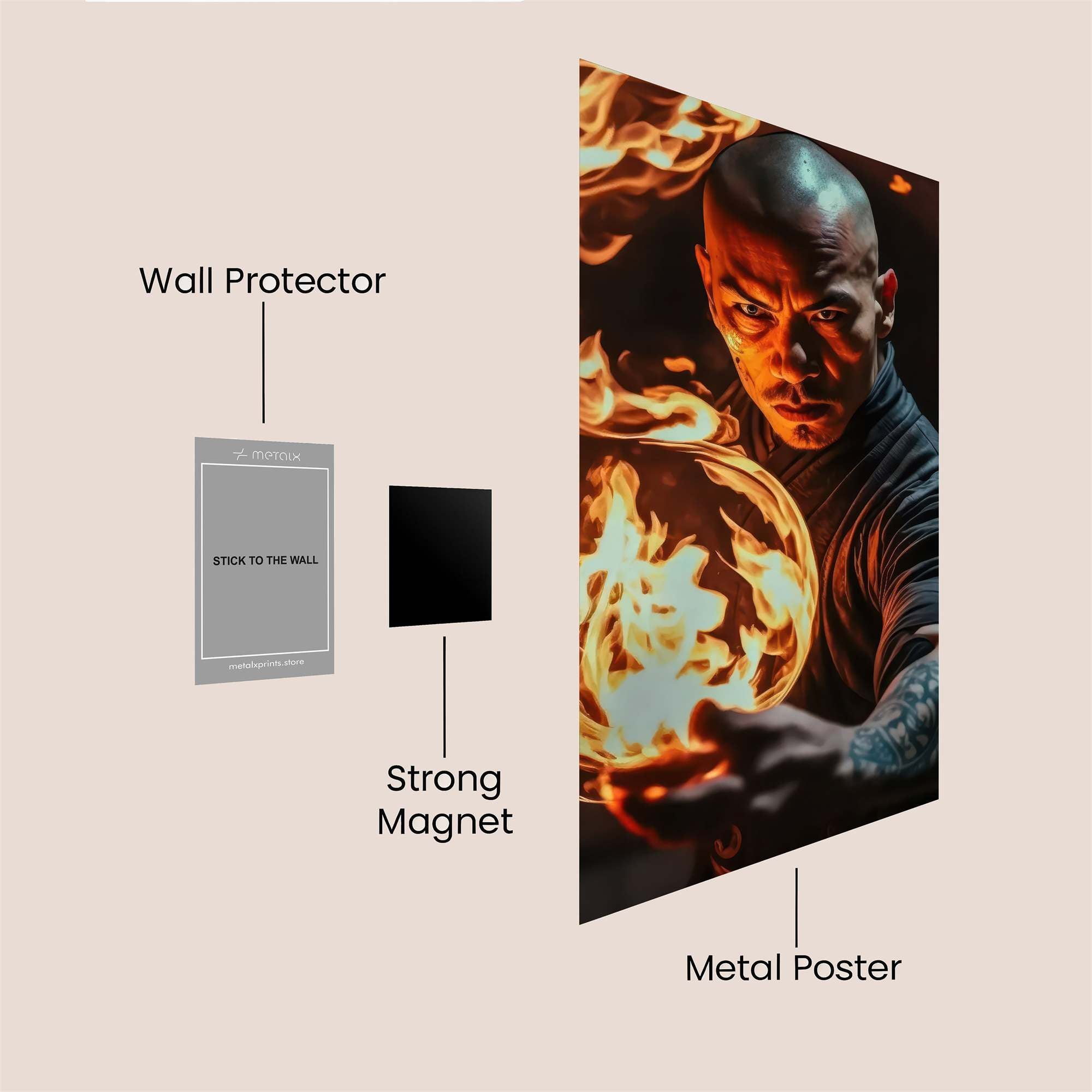 Fire Sorcerer Safe Wall Magnetic / M