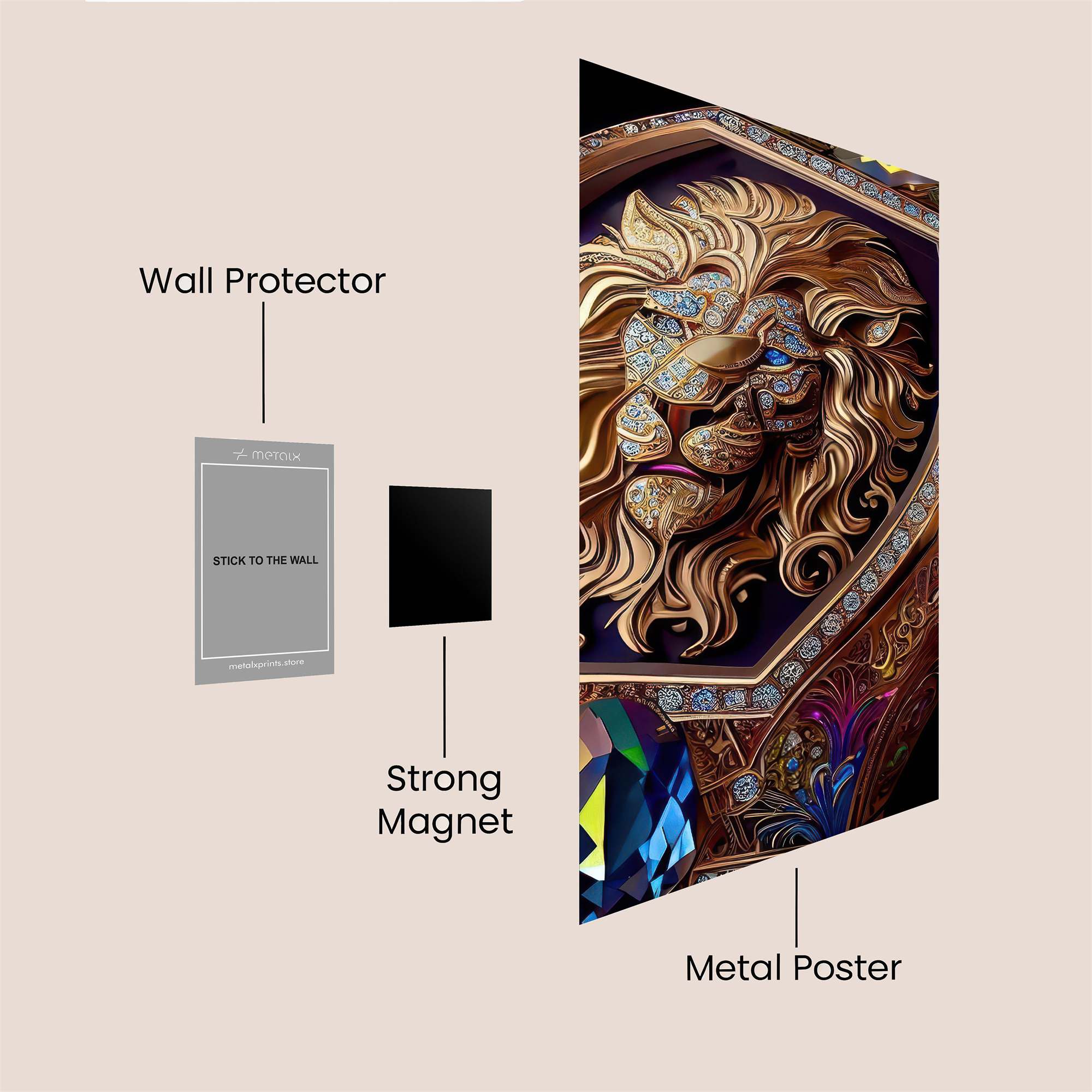 Lion Majesty Safe Wall Magnetic / M
