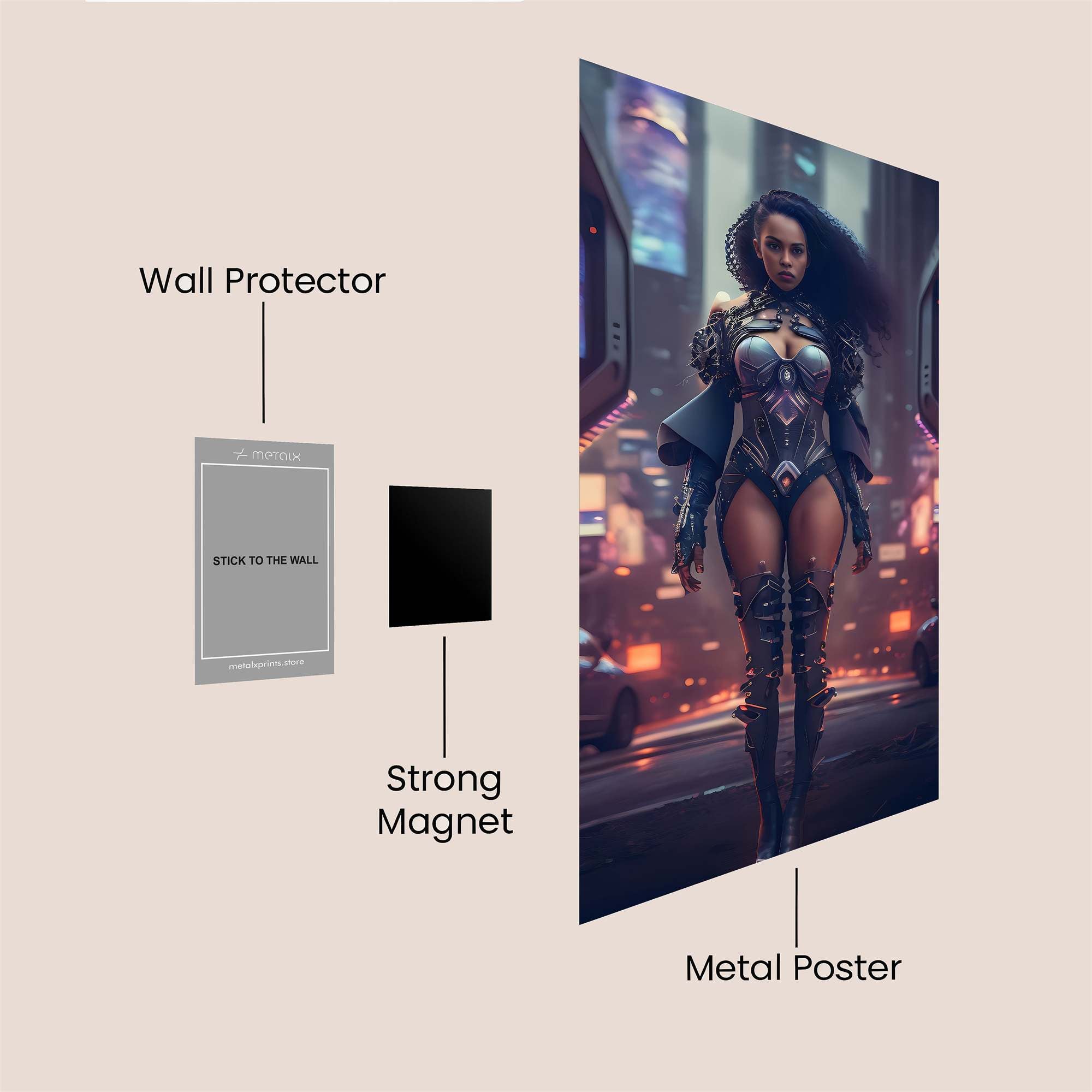 Cyber Siren Safe Wall Magnetic / M