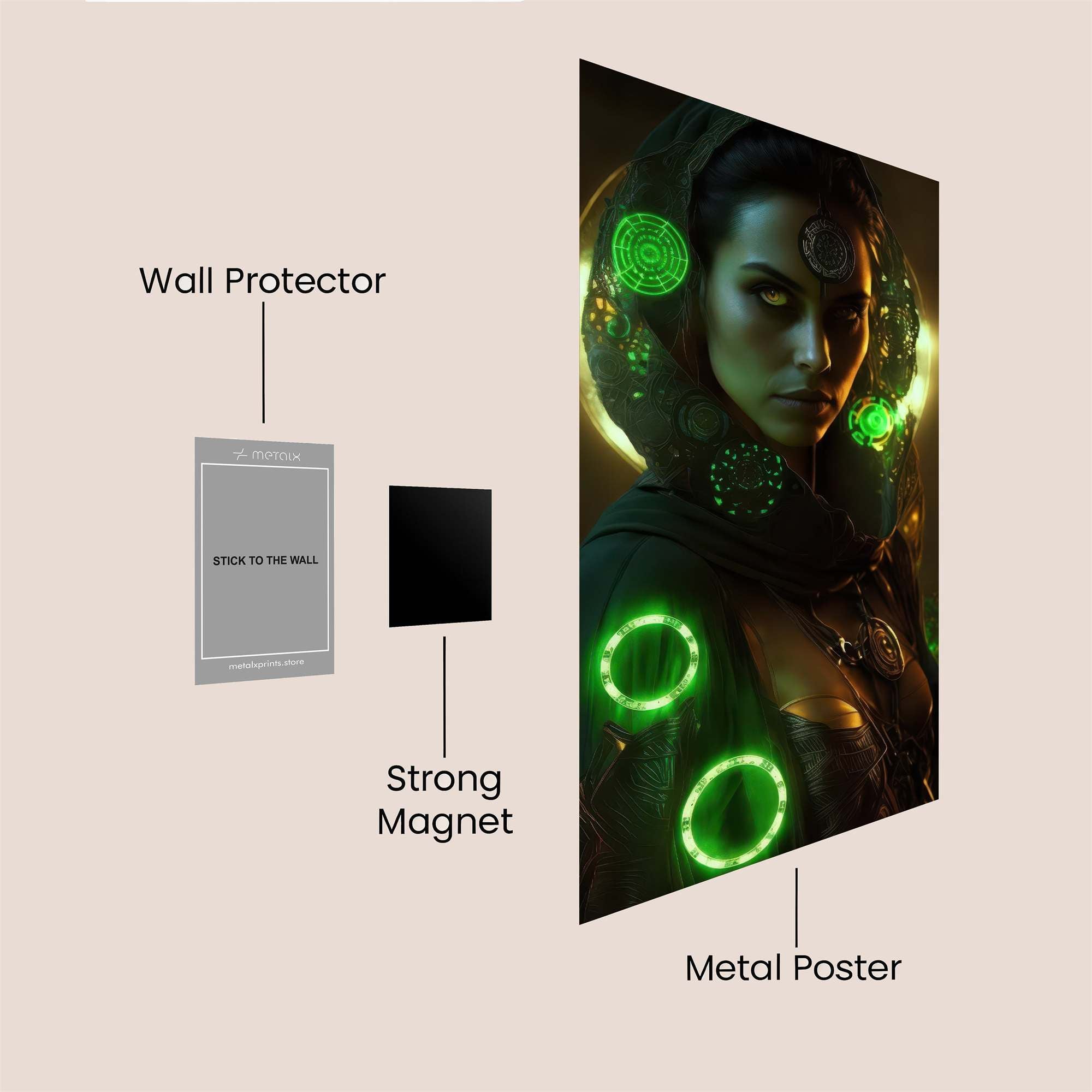 Mystic Aura Safe Wall Magnetic / M