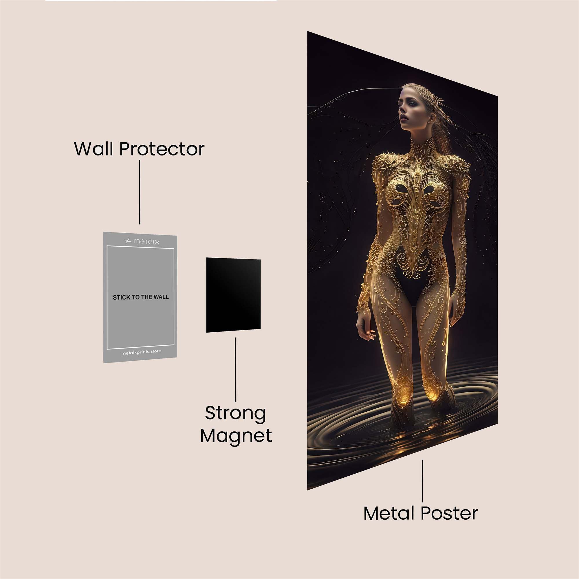 Golden Enigma Safe Wall Magnetic / M