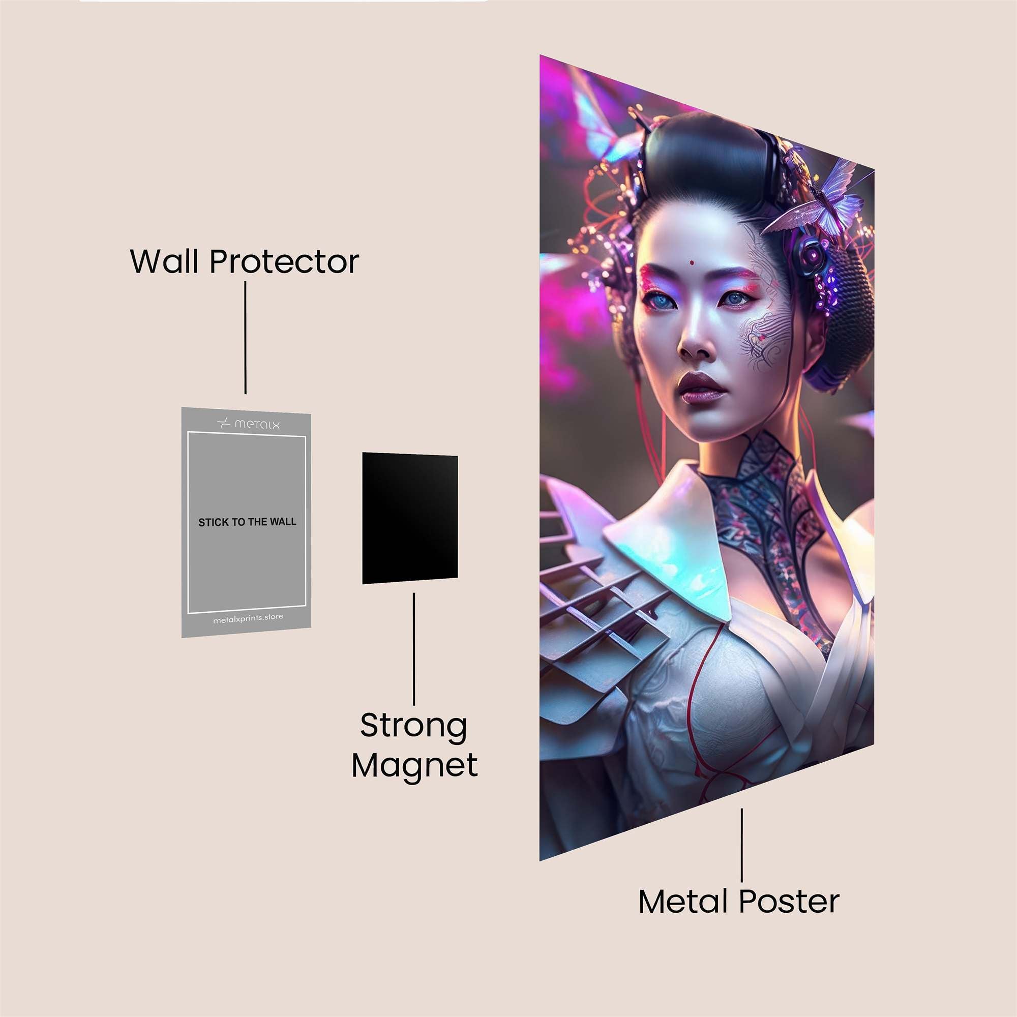 Geisha Enigma Safe Wall Magnetic / M