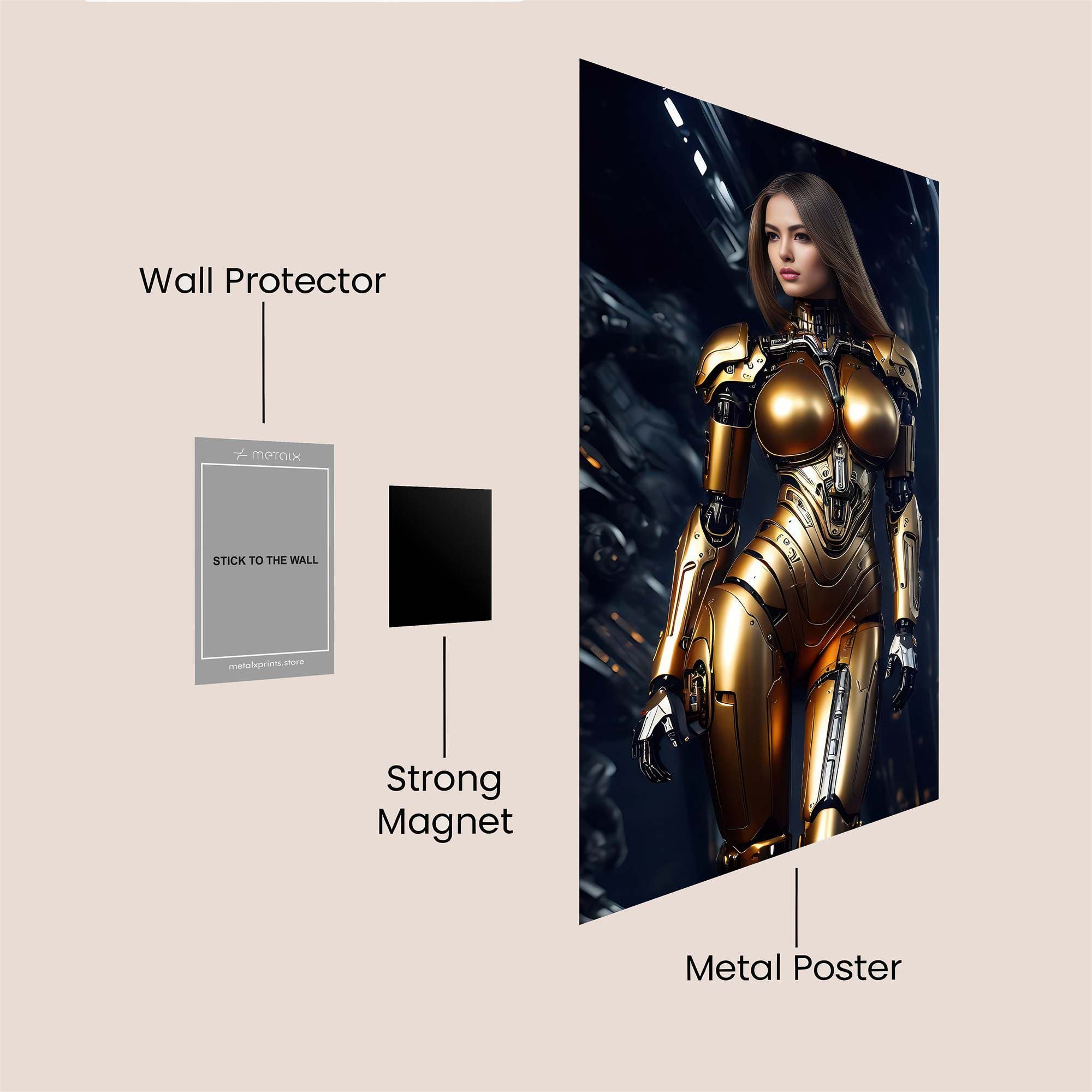 Robot Elegance Safe Wall Magnetic / M