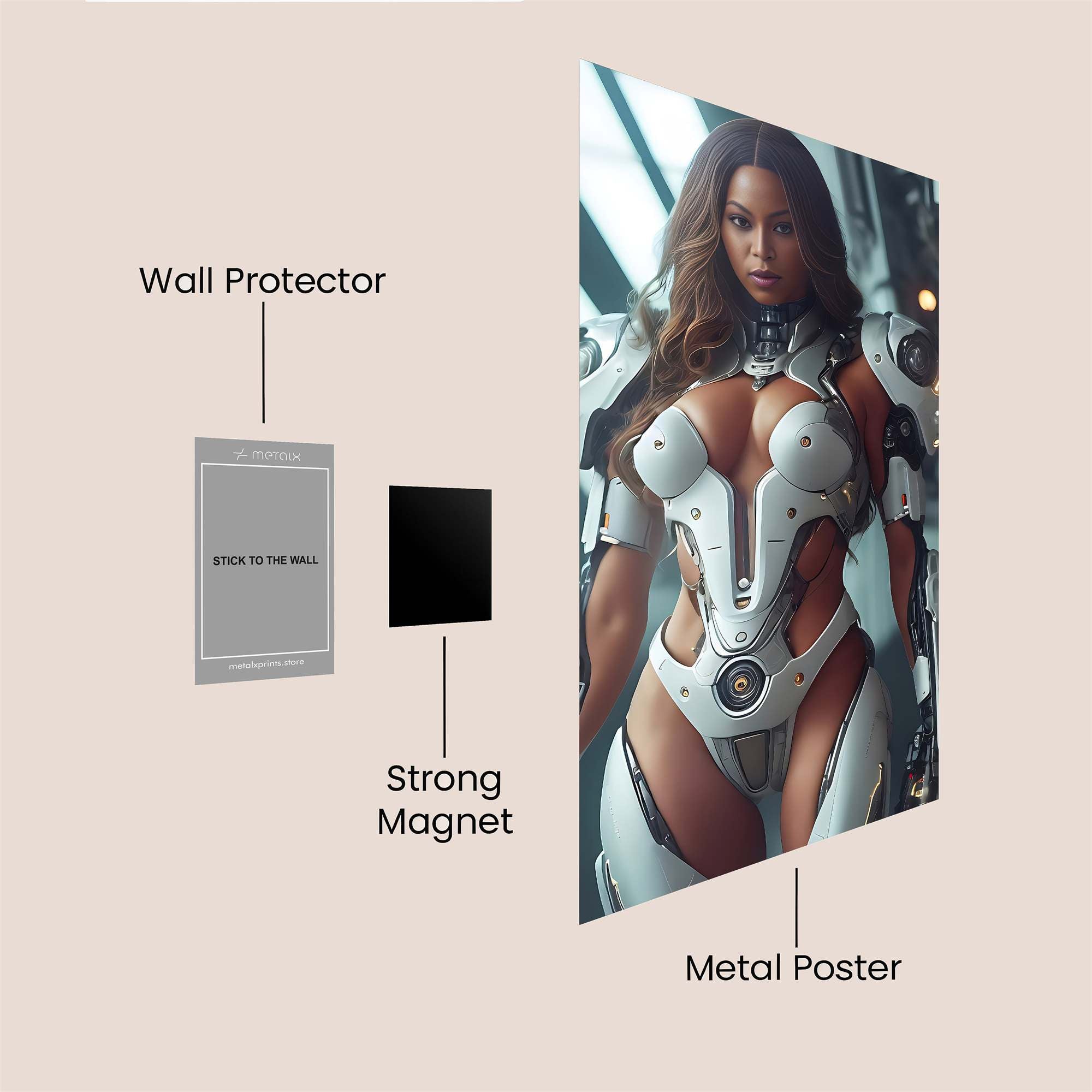 Futuristic Allure Safe Wall Magnetic / M