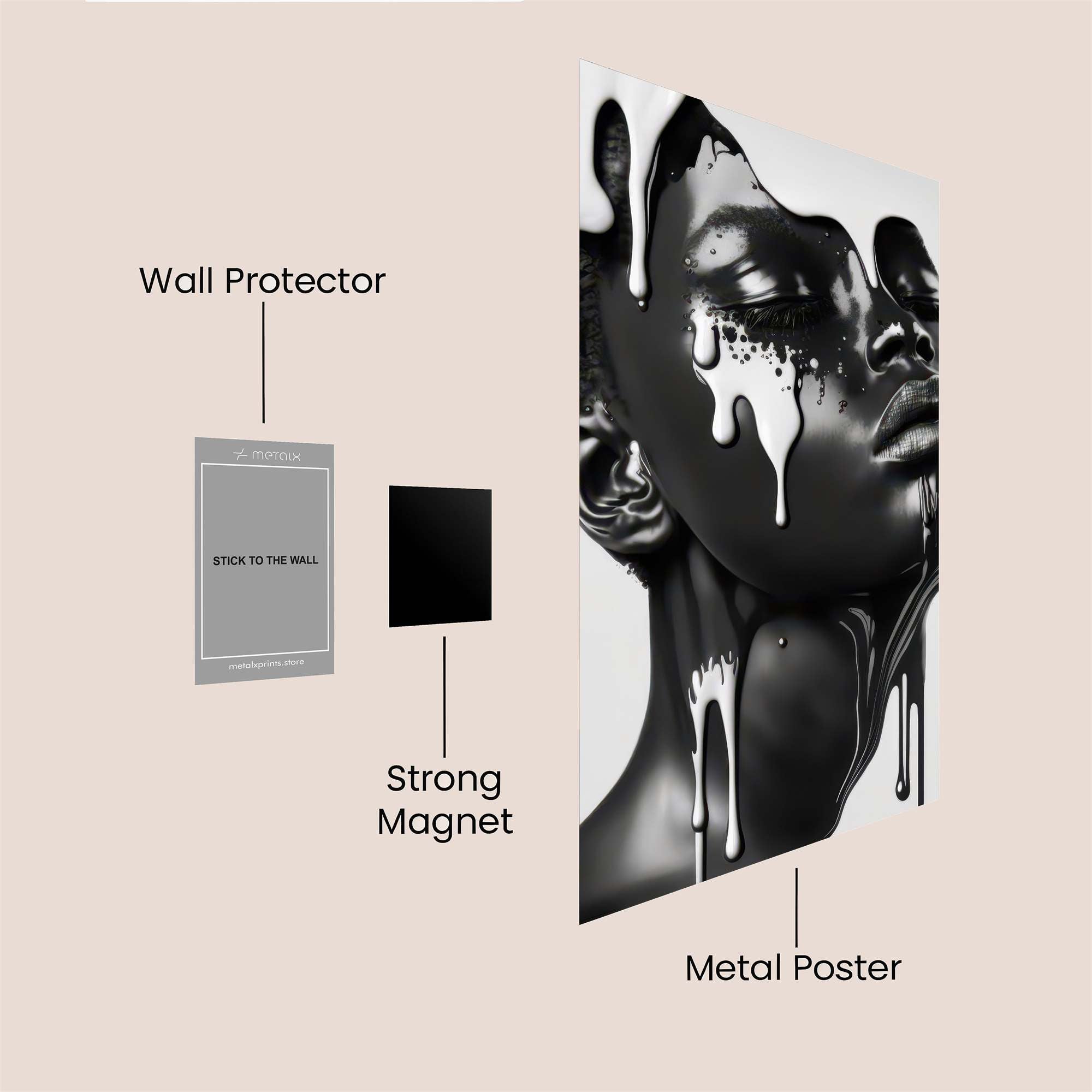 Dripping Elegance Safe Wall Magnetic / M