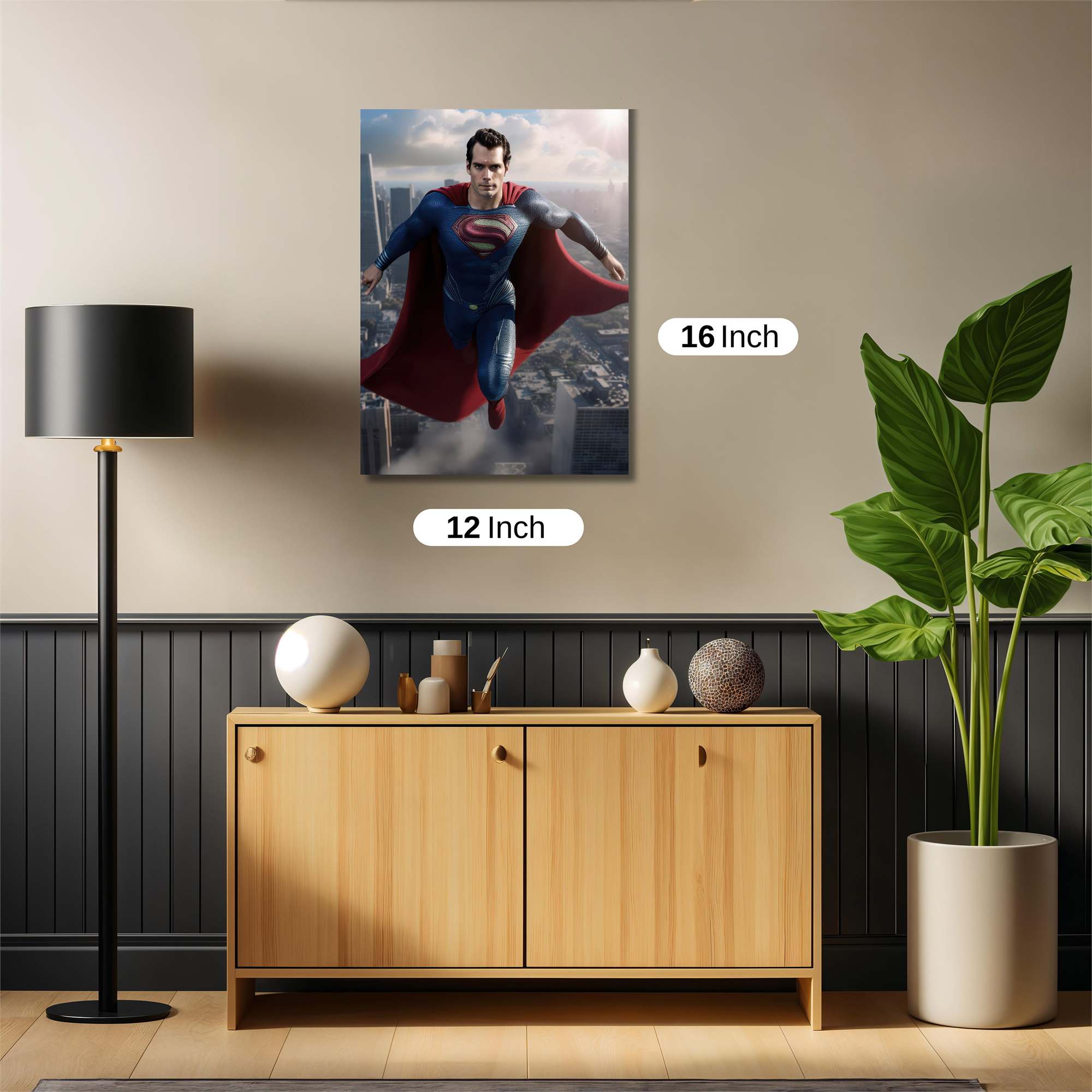 Superman Soaring Safe Wall Magnetic / M