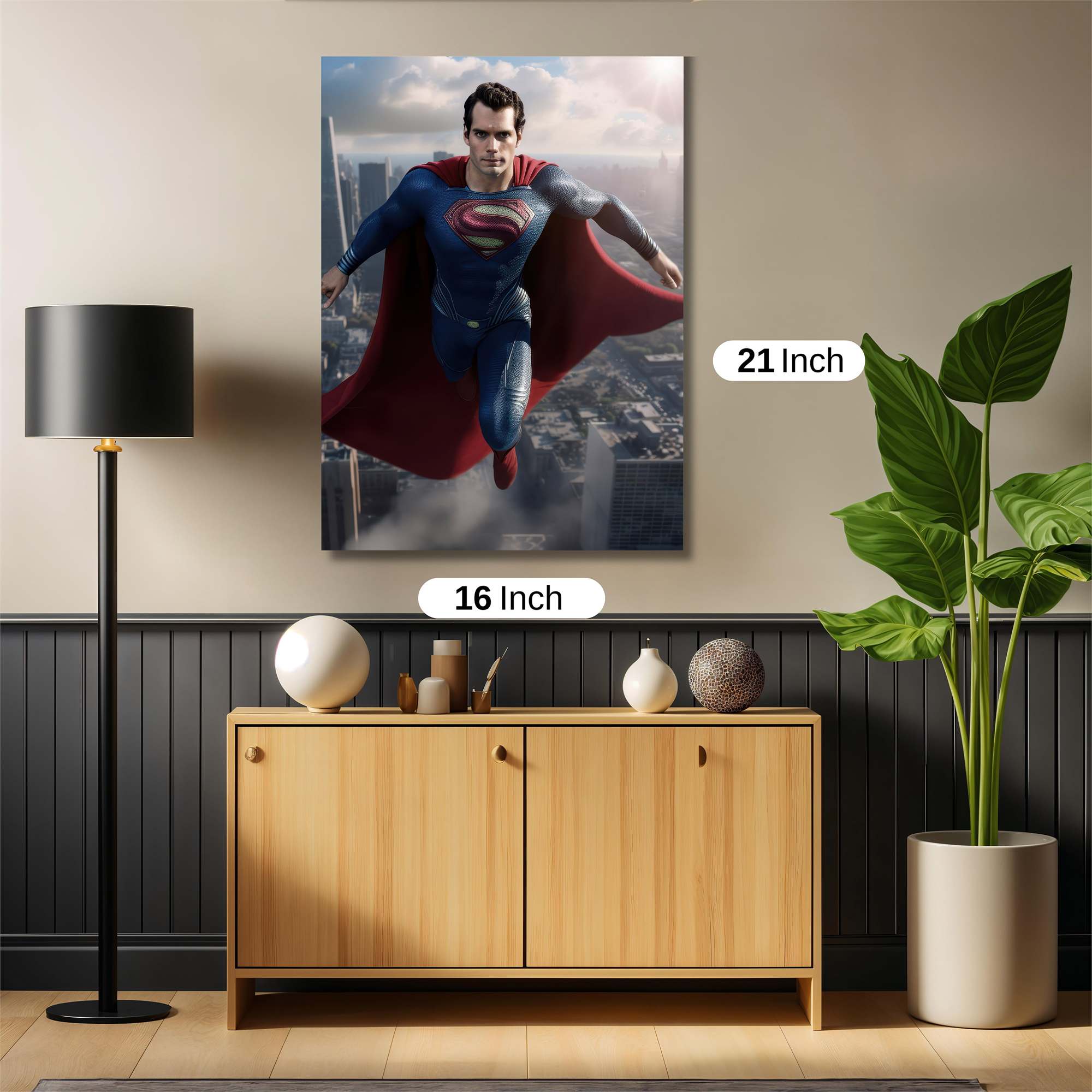 Superman Soaring Safe Wall Magnetic / M